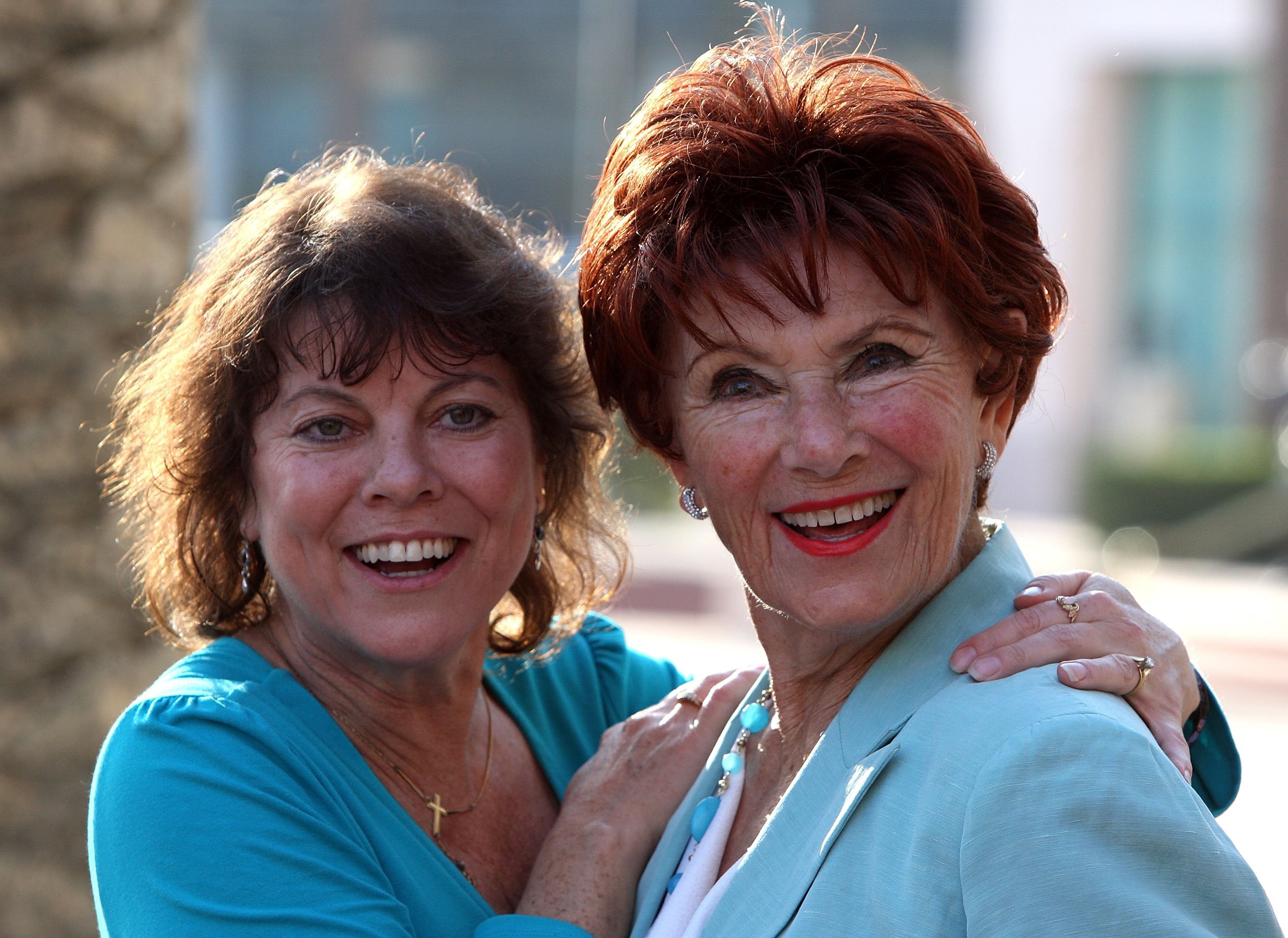 Erin Moran and Marion Ross in Hollywood in 2009. | Source: Getty Images
