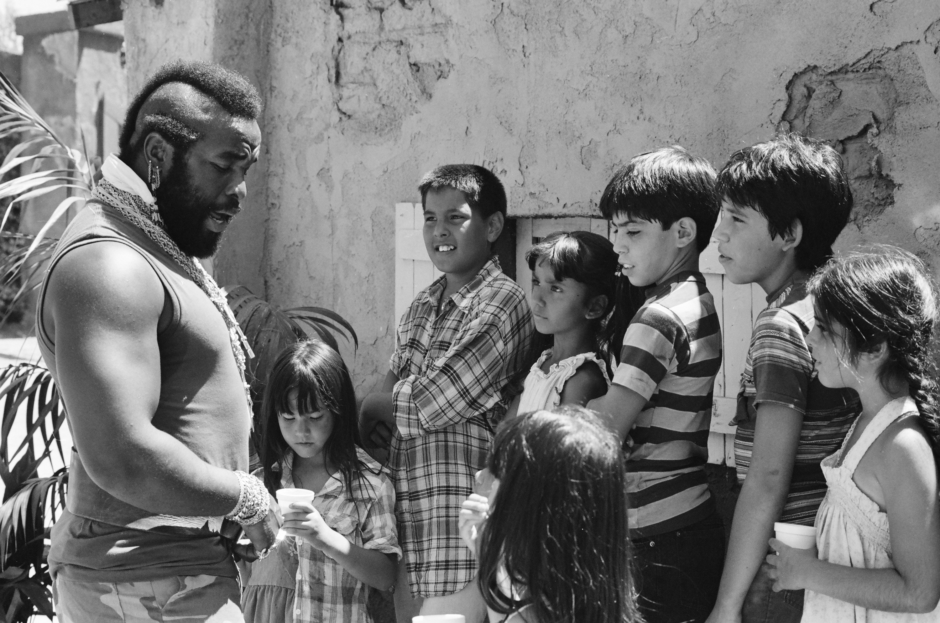 Mr. T. on the set of "The A-Team" | Source: Getty Images