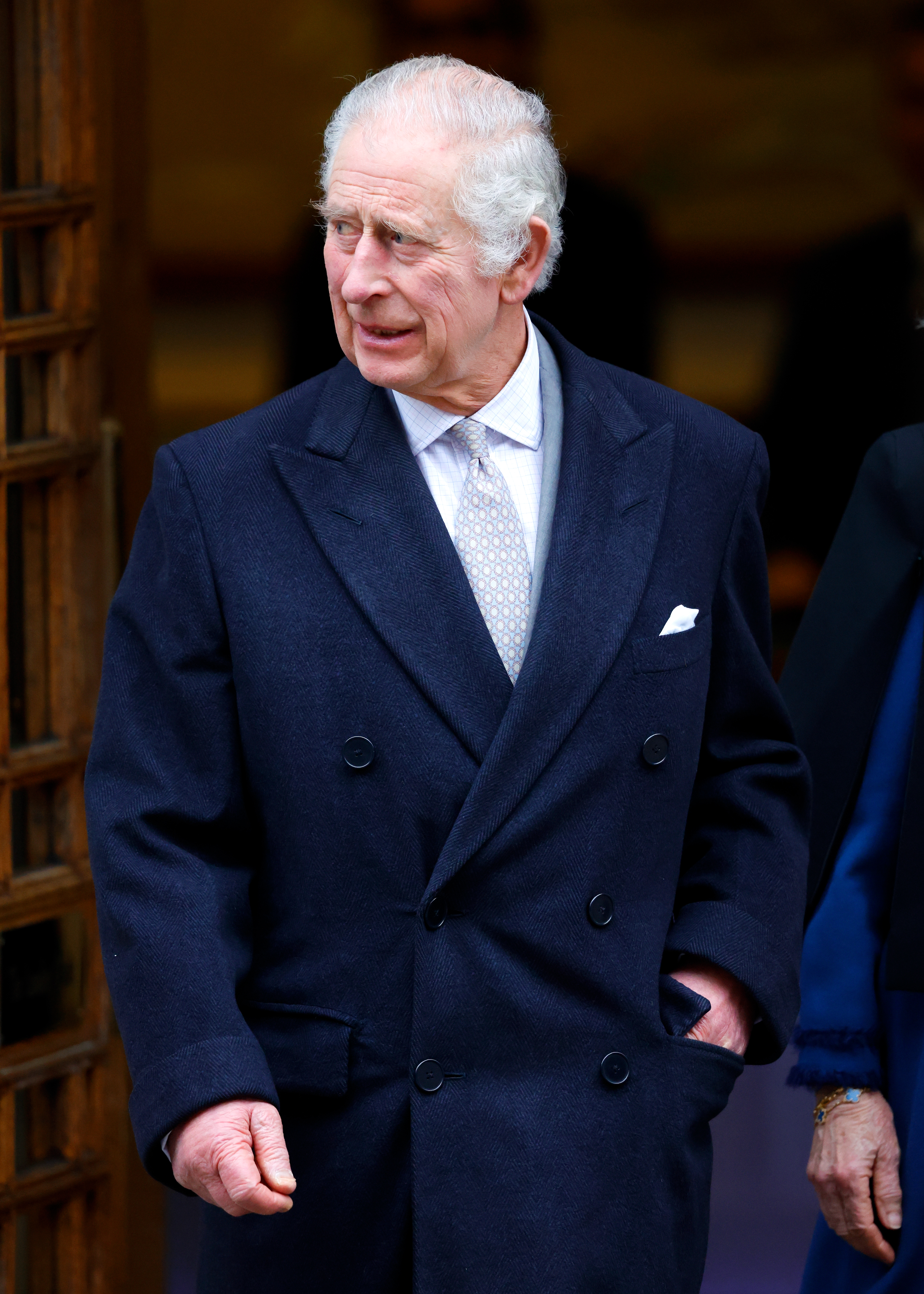 King Charles III King Charles III leaving The London Clinic after undergoing a corrective procedure for an enlarged prostate on January 29, 2024 in London, England | Source: Getty Images