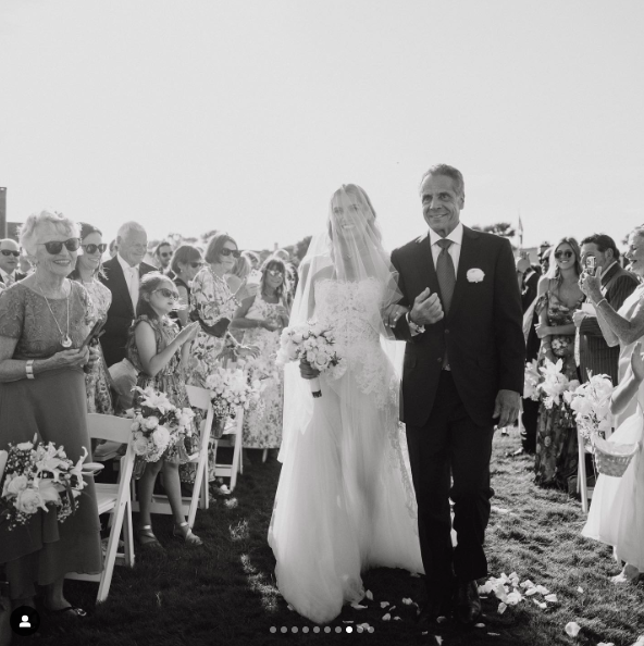 Mariah Kennedy Cuomo and Andrew Cuomo walking down the aisle at her wedding, posted on July 24, 2024 | Source: Instagram/mariahkennedycuomo