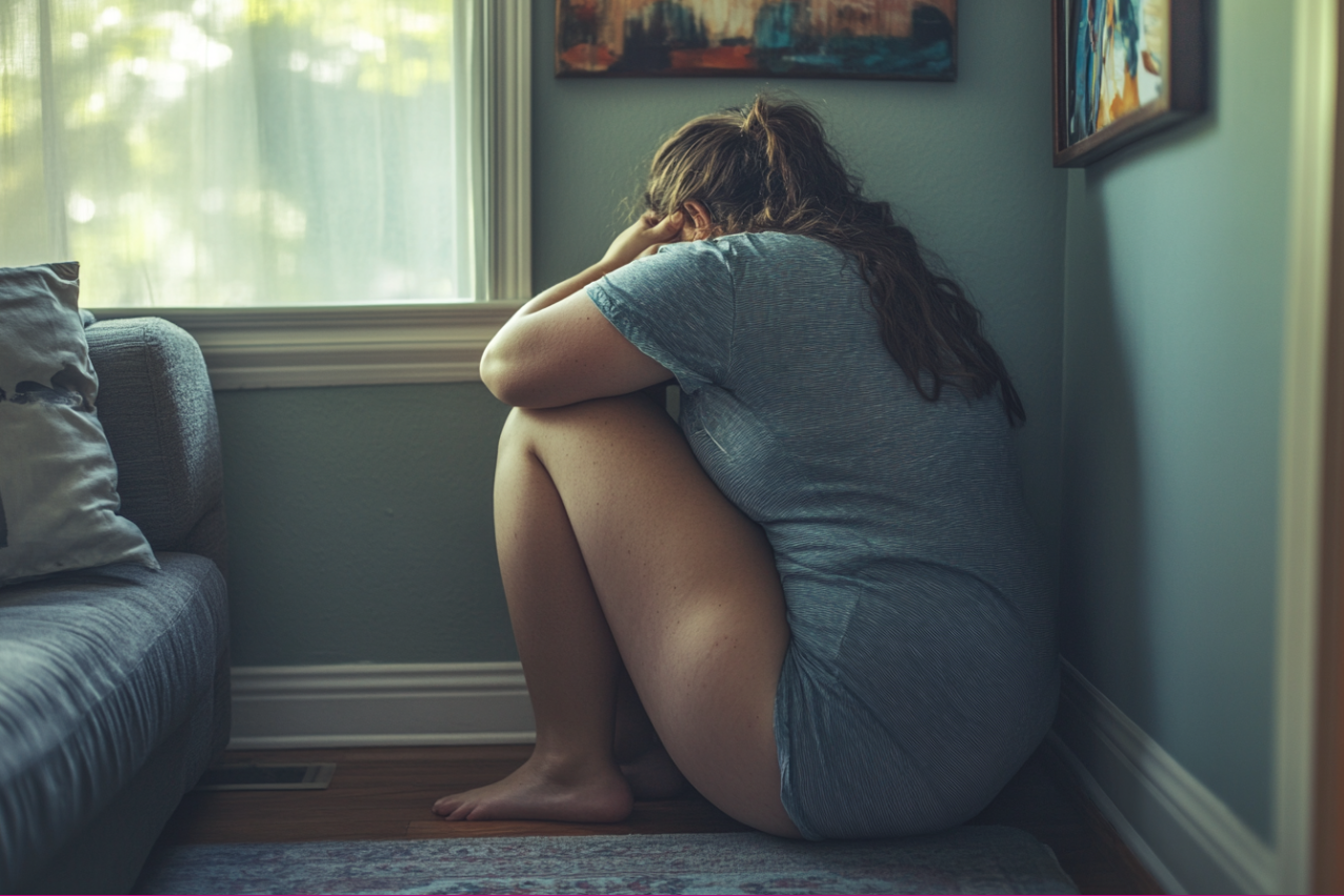 A depressed woman | Source: Midjourney