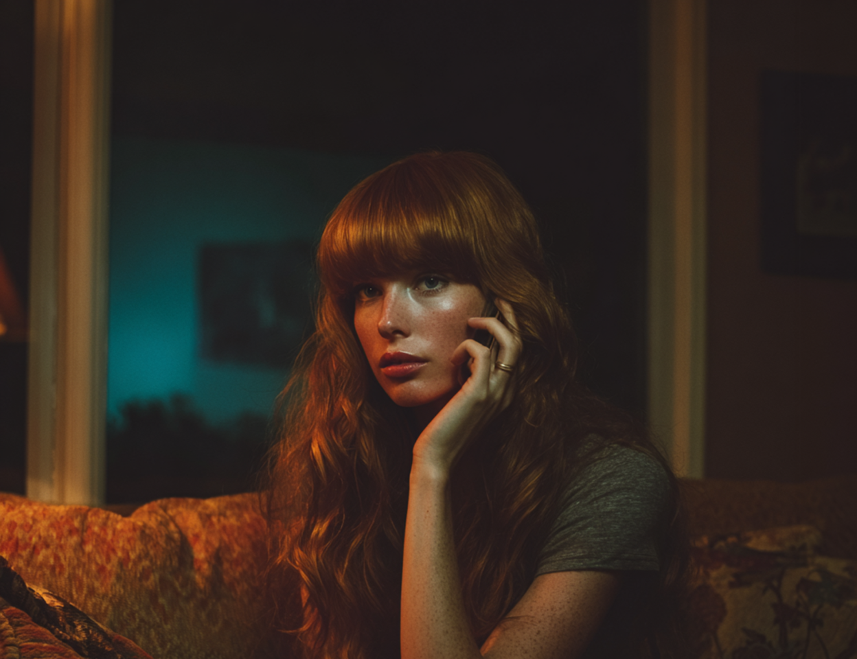 A woman talking on a phone | Source: Midjourney