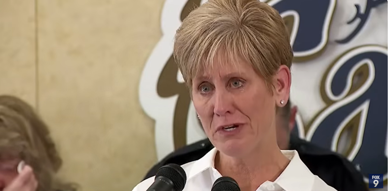 With tears in her eyes and emotion in her voice, Julie Mucklebust reflects on happy memories about her deceased grandson, from a video post dated January 14, 2026. | Source: YouTube/FOX 9Minneapolis-St.Paul