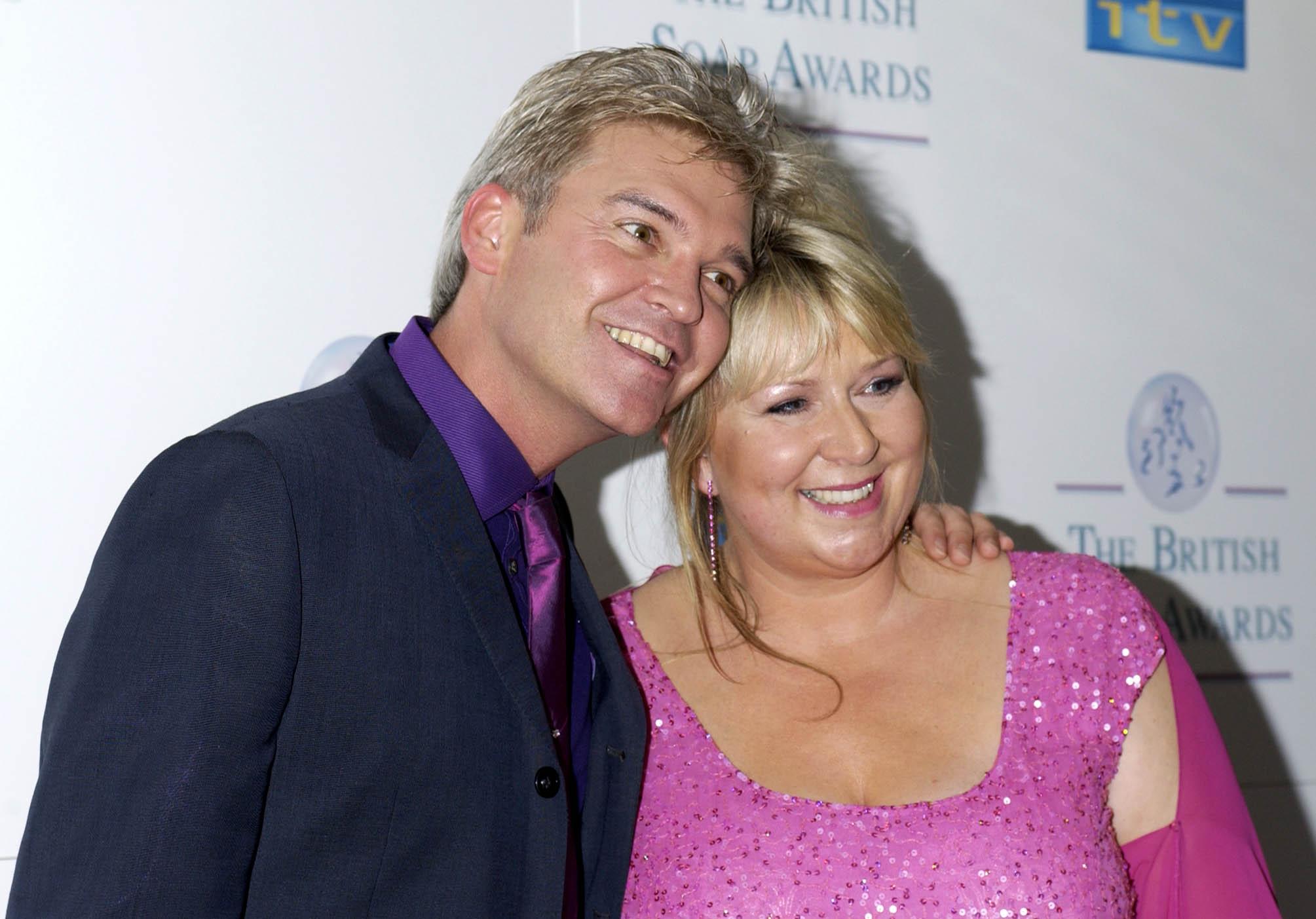 Phillip Schofield and Fern Britton during the Britsh Soap Awards on 8 May 2004 in London, England. | Source: Getty Images