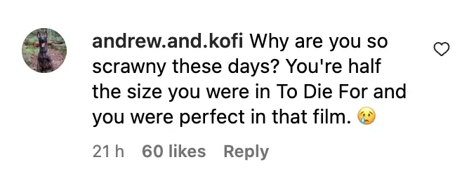 Fan comment dated November 2023 | Source: instagram.com/nicolekidman