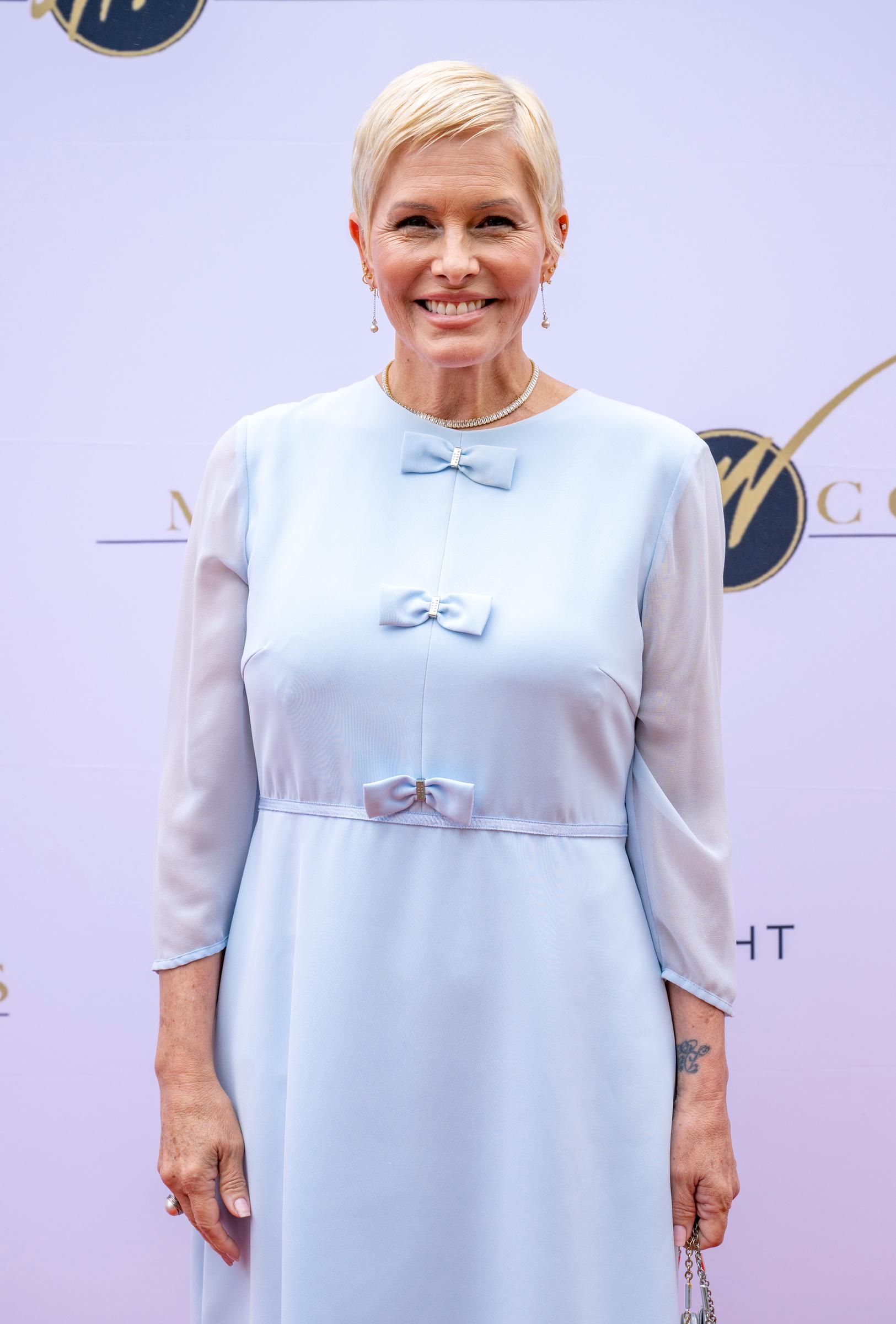 The actress  attends the Inaugural "It's Up to Us" Women's Health Event to Fast-Track Breast Cancer Vaccine Research hosted by Adrienne Maloof and Kristen Dahlgren on May 03, 2025 in Beverly Hills, California. | Source: Getty Images