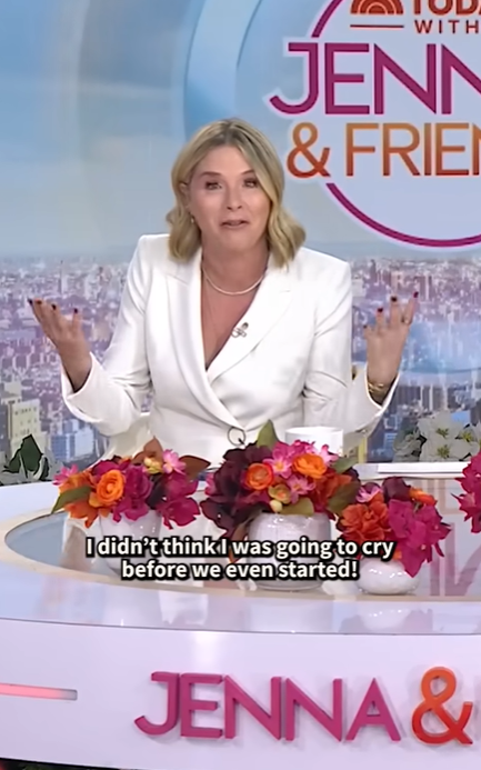 Jenna Bush Hager gets emotional at the start of the announcement | Source: YouTube/jennaandfriends