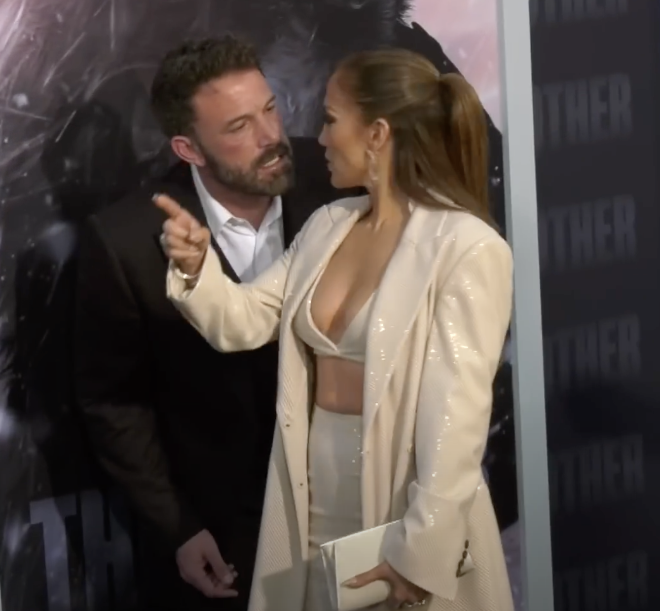 Ben Affleck and Jennifer Lopez engaging in what seemed like an argument, dated May 12, 2023 | Source: YouTube/@theindependent