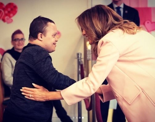 Melania Trump with sick child/ Source: Twitter FLOTUS