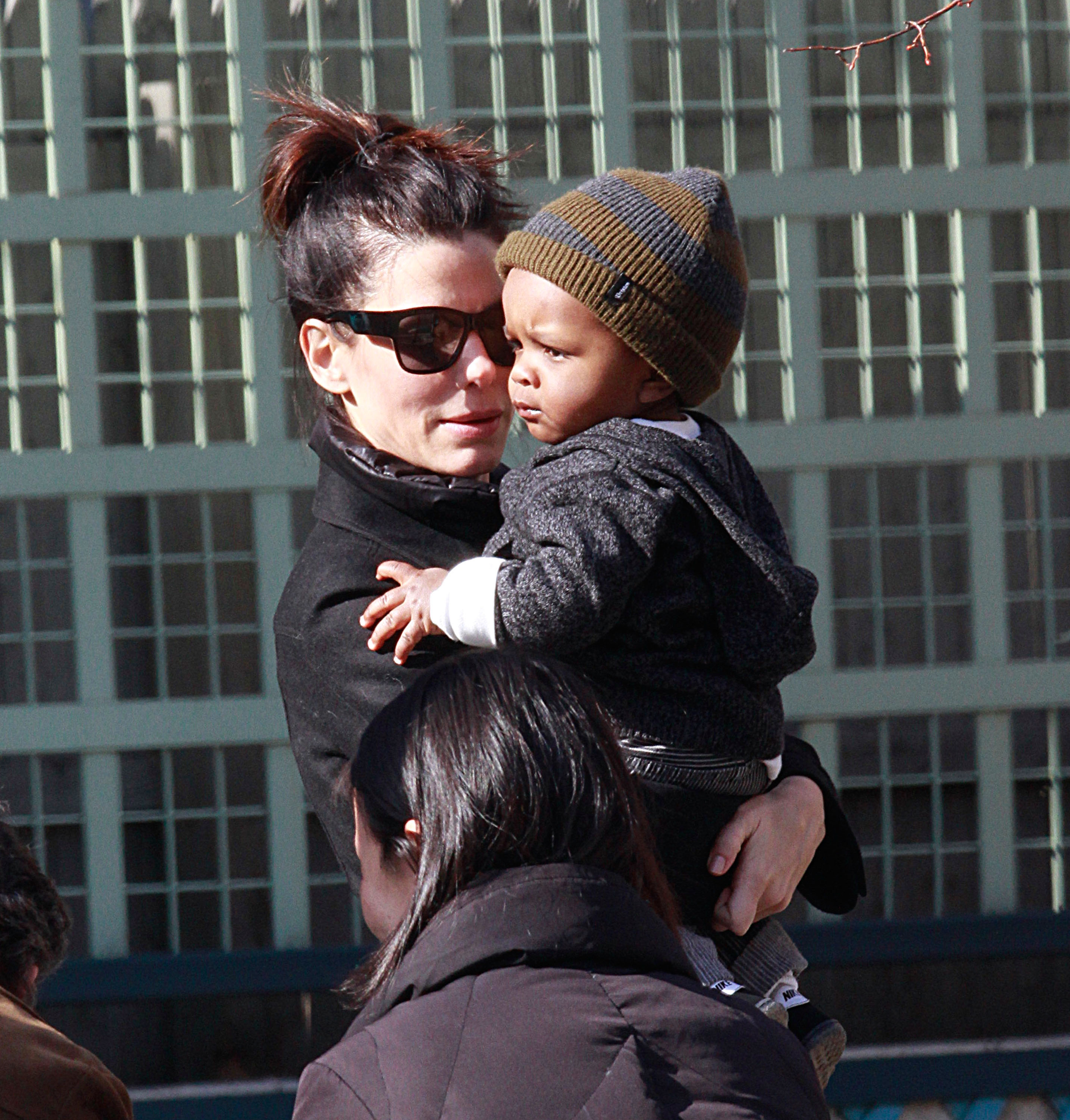 Sandra Bullock and her son Louis Bullock seen on the streets of Manhattan on March 20, 2011, in New York City | Source: Getty Images