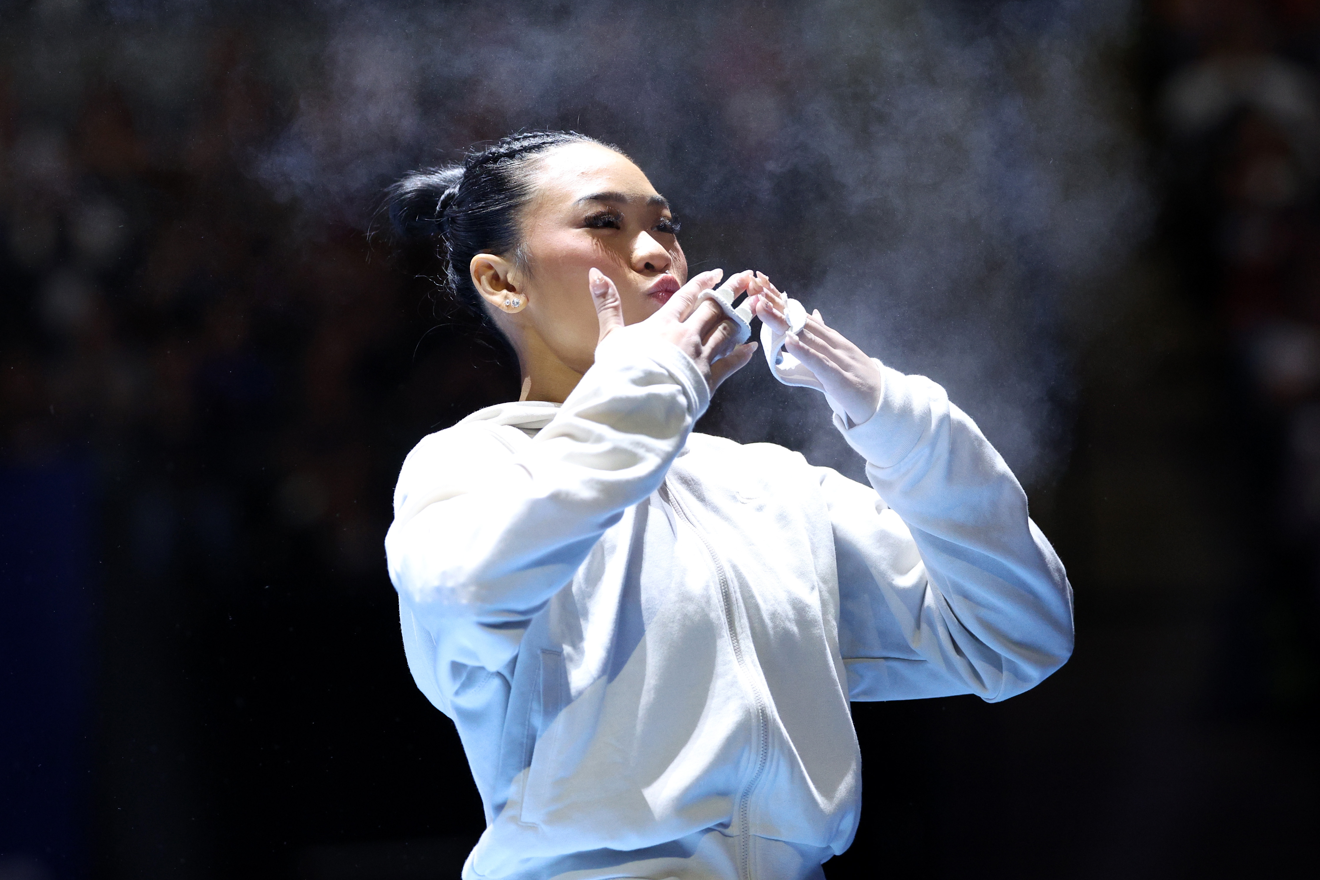 Suni Lee on day four of the 2024 U.S. Olympic Team Gymnastics Trials on June 30, 2024, in Minneapolis, Minnesota. | Source: Getty Images