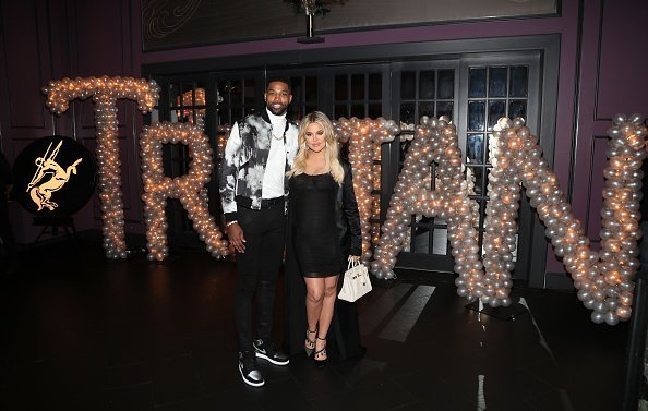Tristan Thompson and Khloe Kardashian pose for a photo as Remy Martin celebrates Tristan Thompson's Birthday at Beauty & Essex | Photo: Getty Images