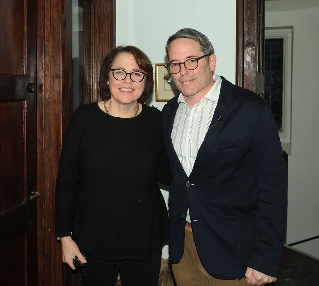 Actor Matthew Broderick and his sister Reverend Janet Broderick backstage at the reading of "Truman Capote's A Christmas Memory" A Reading By Matthew Broderick at St Peter's Episcopal Church on January 5, 2018 | Photo: Getty Images