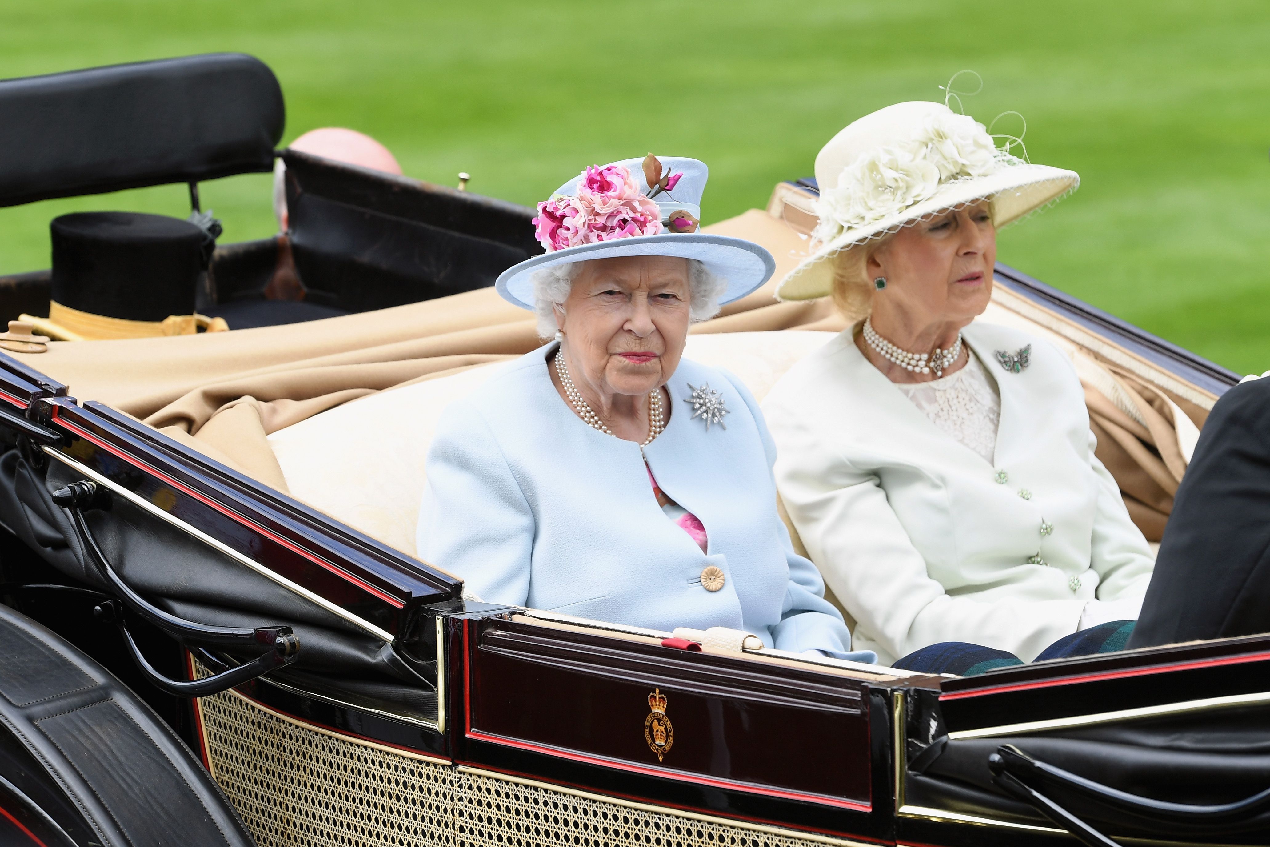 Queen Elizabeth II and Princess Alexandra, The Honourable Lady Ogilvy at the royal procession on day 2 of Royal Ascot at Ascot Racecourse on June 20, 2018 | Photo: Getty Images