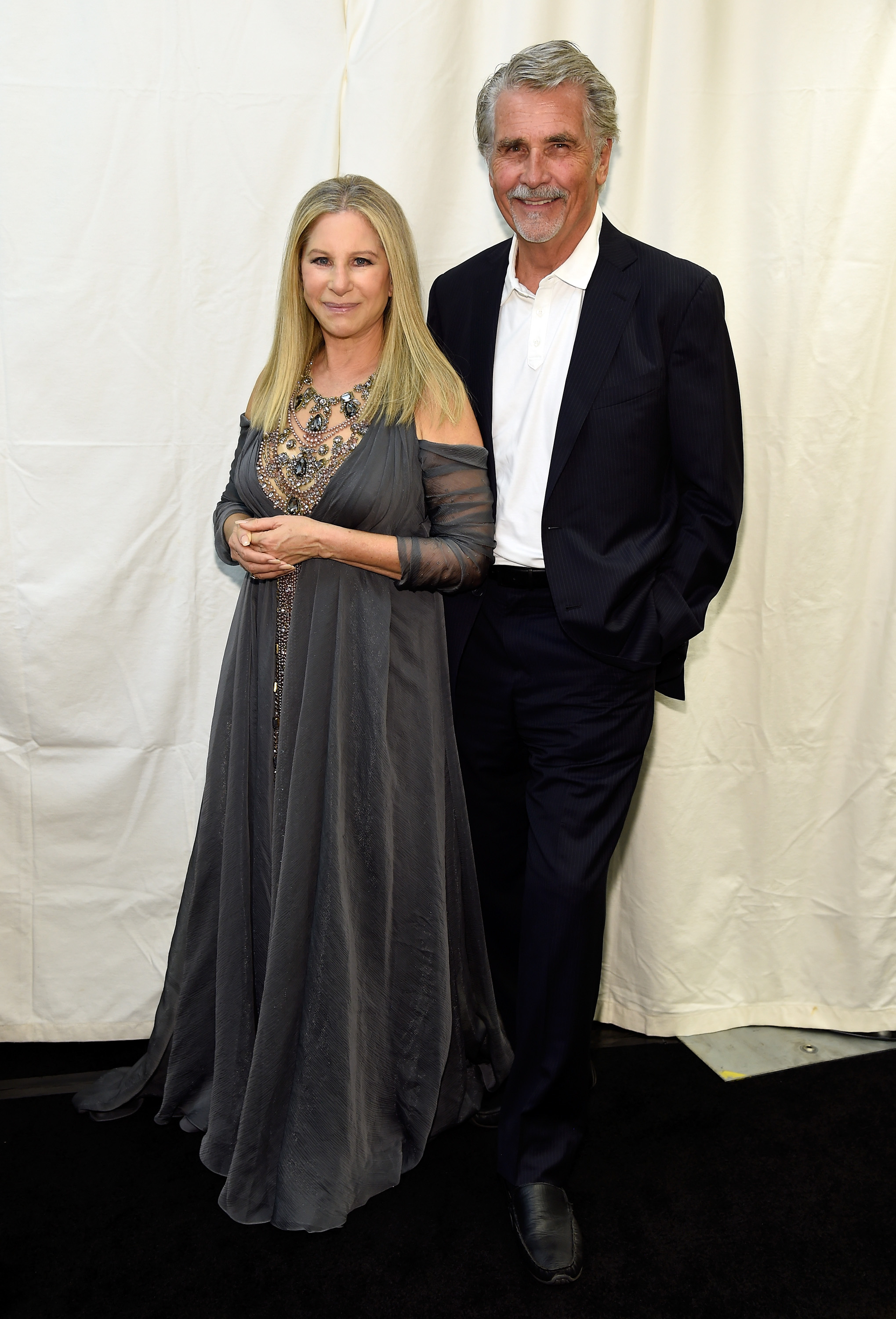 Barbra Streisand and James Brolin during the tour opener for 