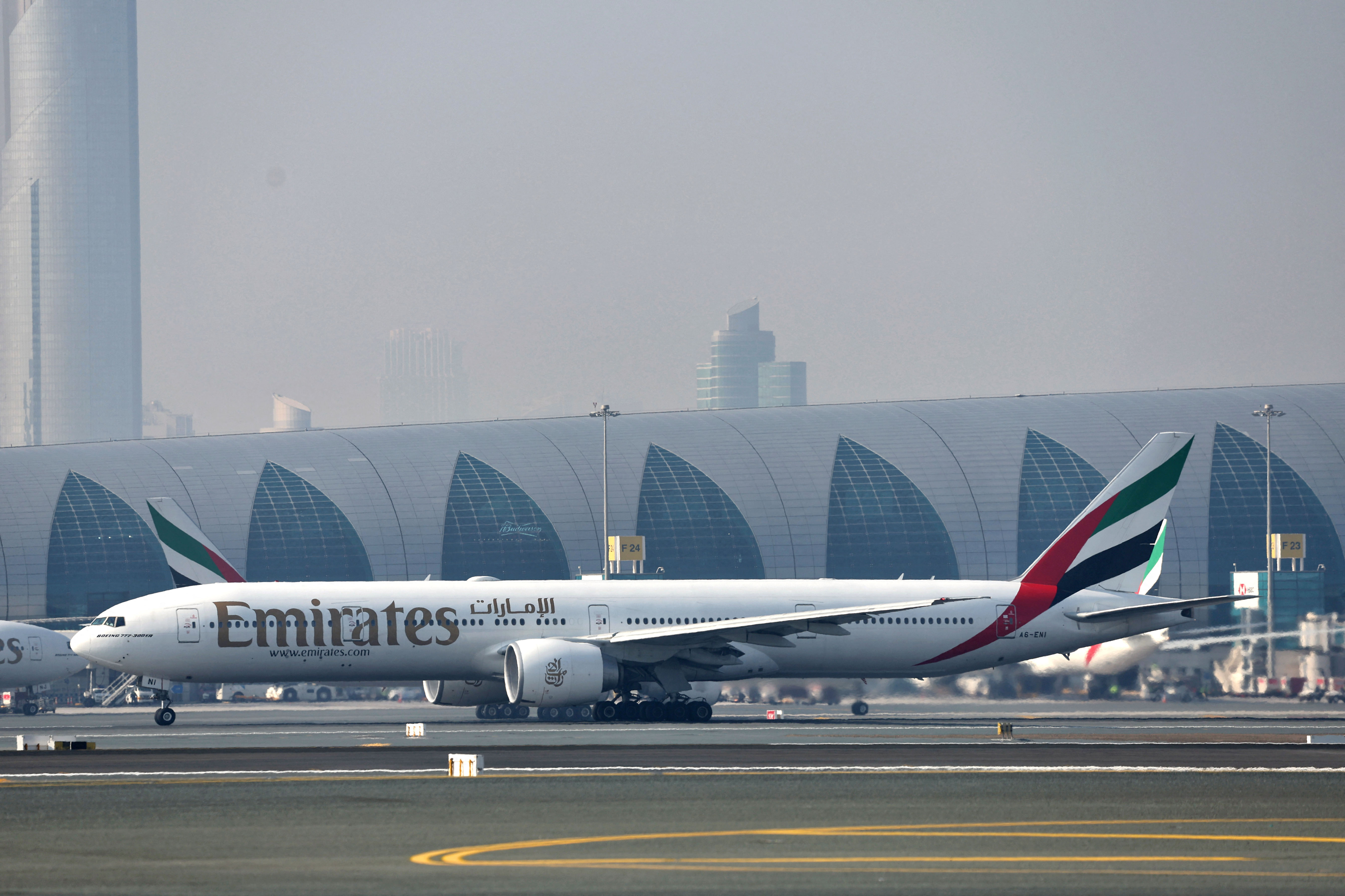 Planes on the tarmac of Dubai International Airport in Dubai, on January 30, 2023 | Source: Getty Images