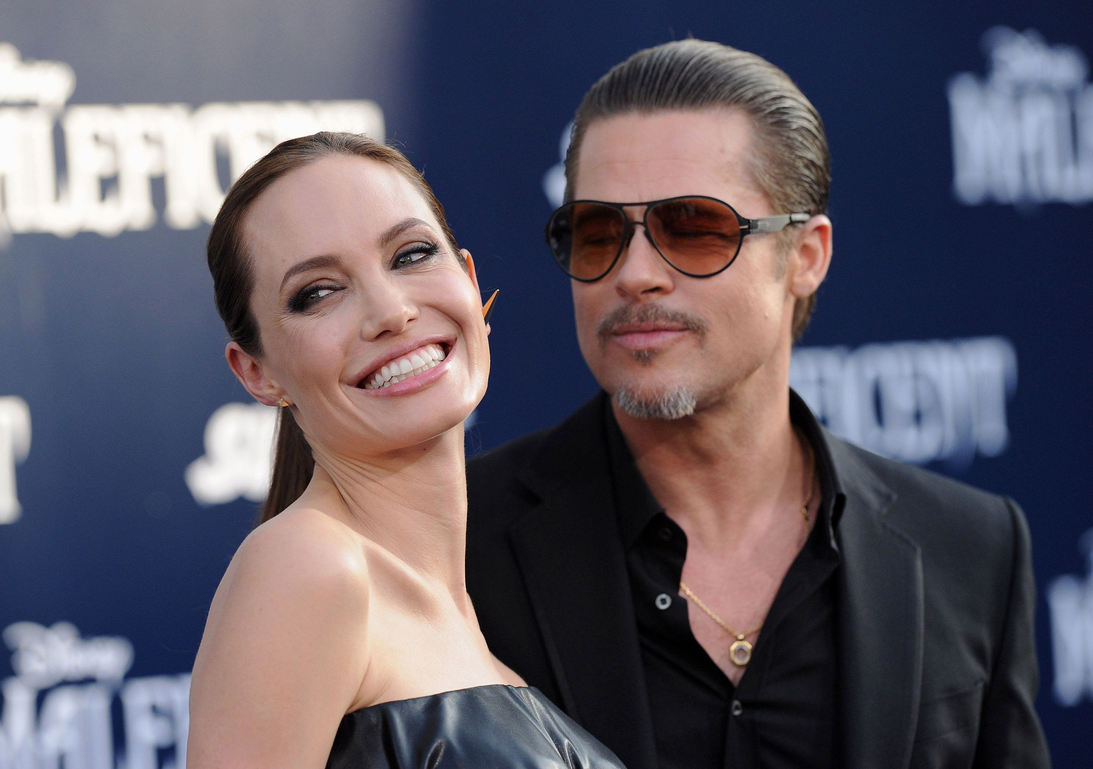 Angelina Jolie and Brad Pitt at the world premiere of "Maleficent" on May 28, 2014, in Hollywood, California. | Source: Getty Images