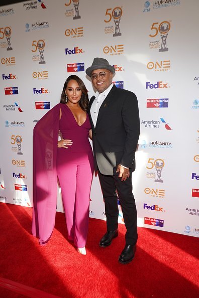 Adrienne Houghton and husband Israel Houghton at the 50th NAACP Image Awards on March 29, 2019 | Photo: Getty Images