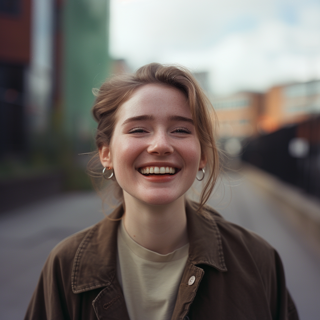 A smiling young woman | Source: Midjourney