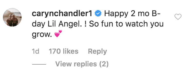 Caryn Chandler comments on Tori Roloff's post about her daughter Lilah Ray Roloff turning two months old | Source: instagram.com/toriroloff