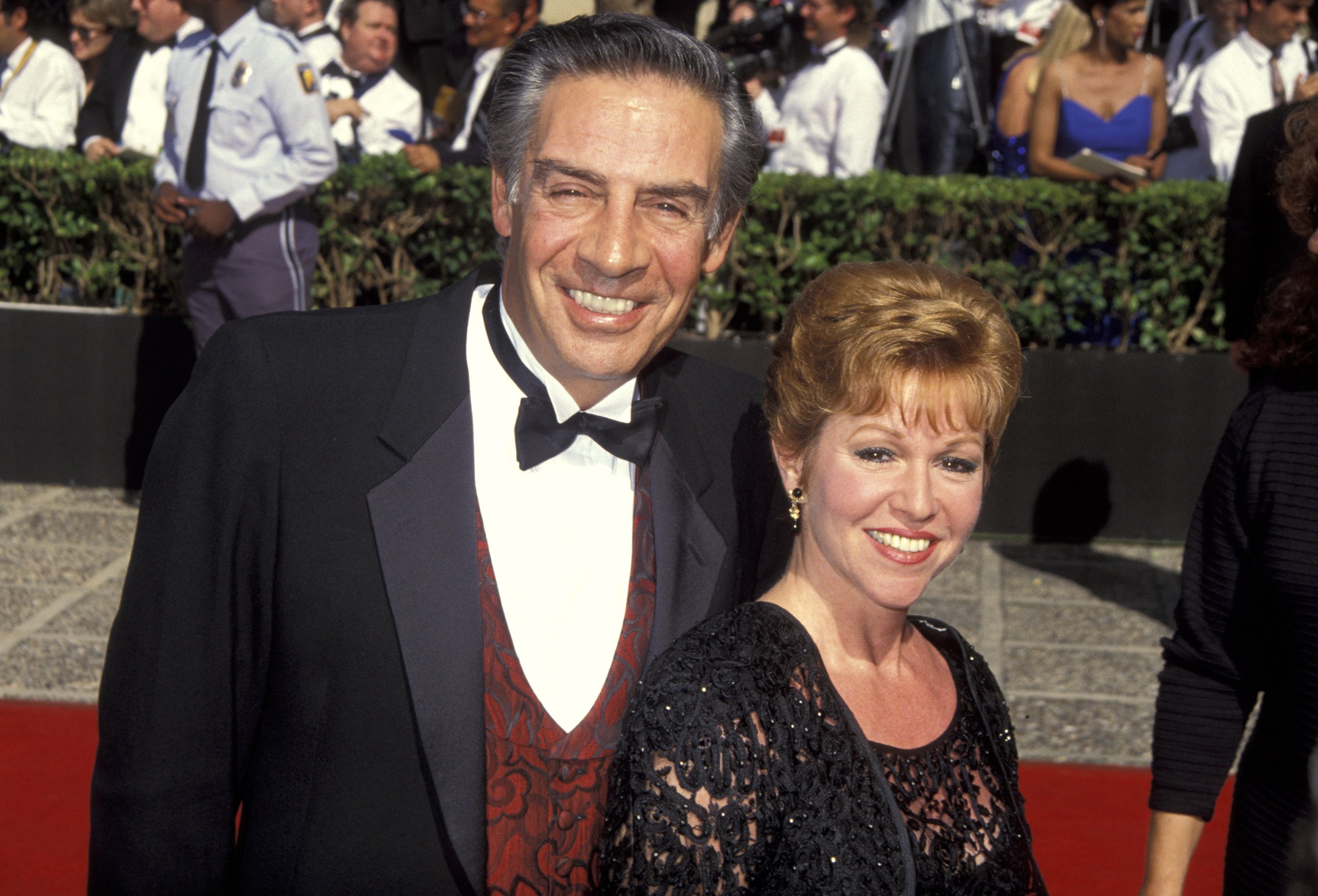 Jerry Orbach and Elaine Orbach during 44th Annual Emmy Awards at Pasadena Civic Center in Pasadena, California, United States. | Source: Getty Images