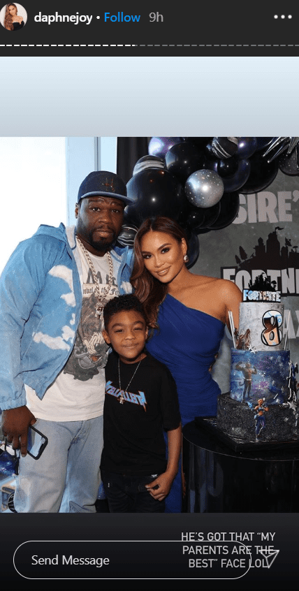 50 Cent, Daphne Joy and their son Sire during his 8th birthday party in August 2020 | Photo: Instagram/daphnejoy