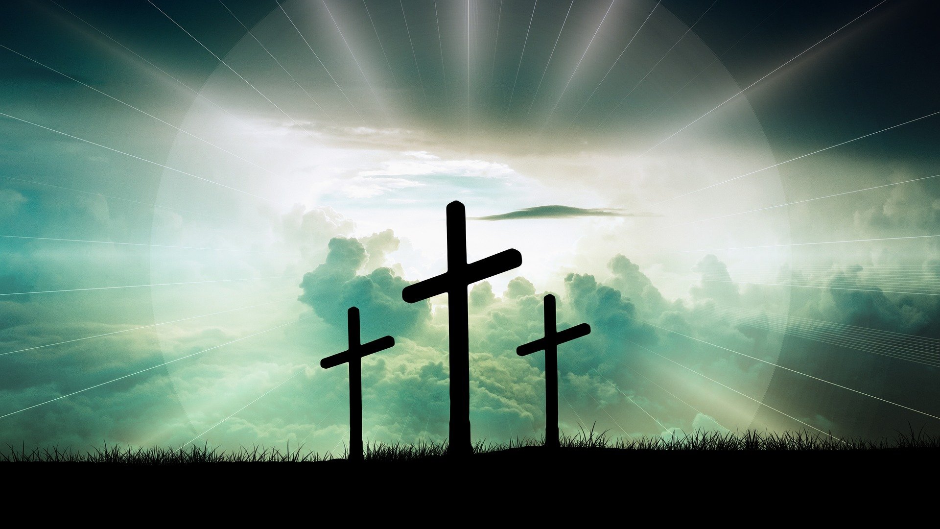 Tres cruces a contraluz. Fuente: Pixabay Tres cruces a contraluz. Fuente: Pixabay