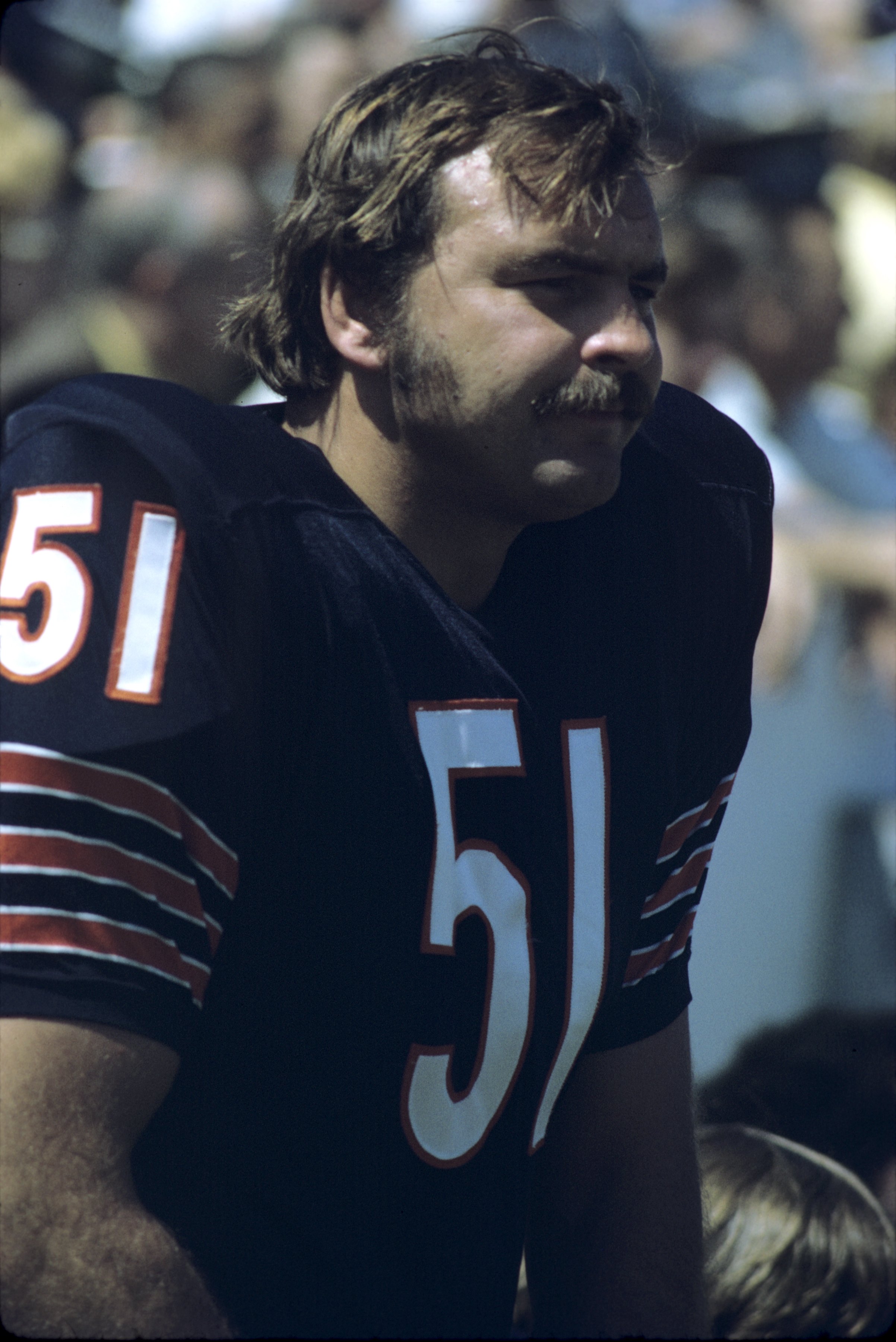Dick Butkus during a preseason game on August 28, 1971 at Soldier Field in Chicago, Ilinois | Sources: Getty Images