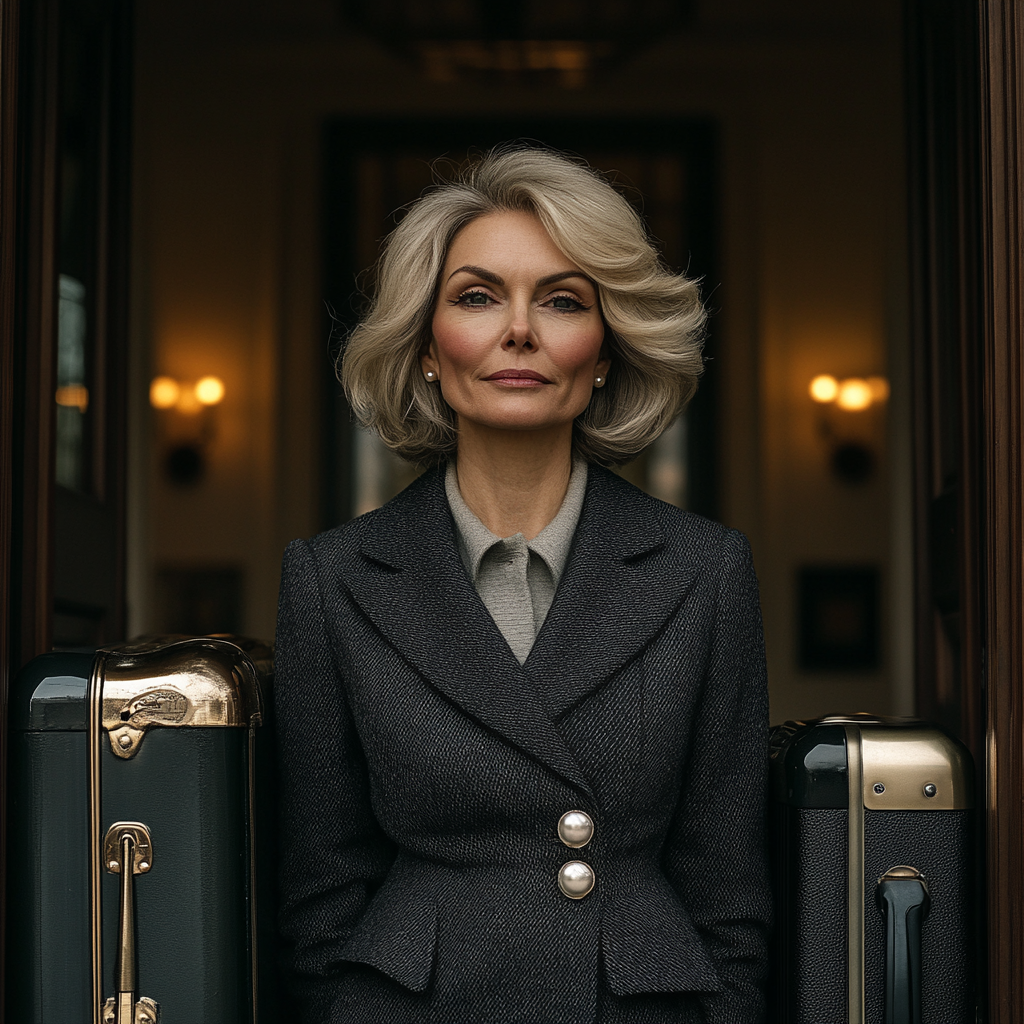 A woman with bags | Source: Midjourney