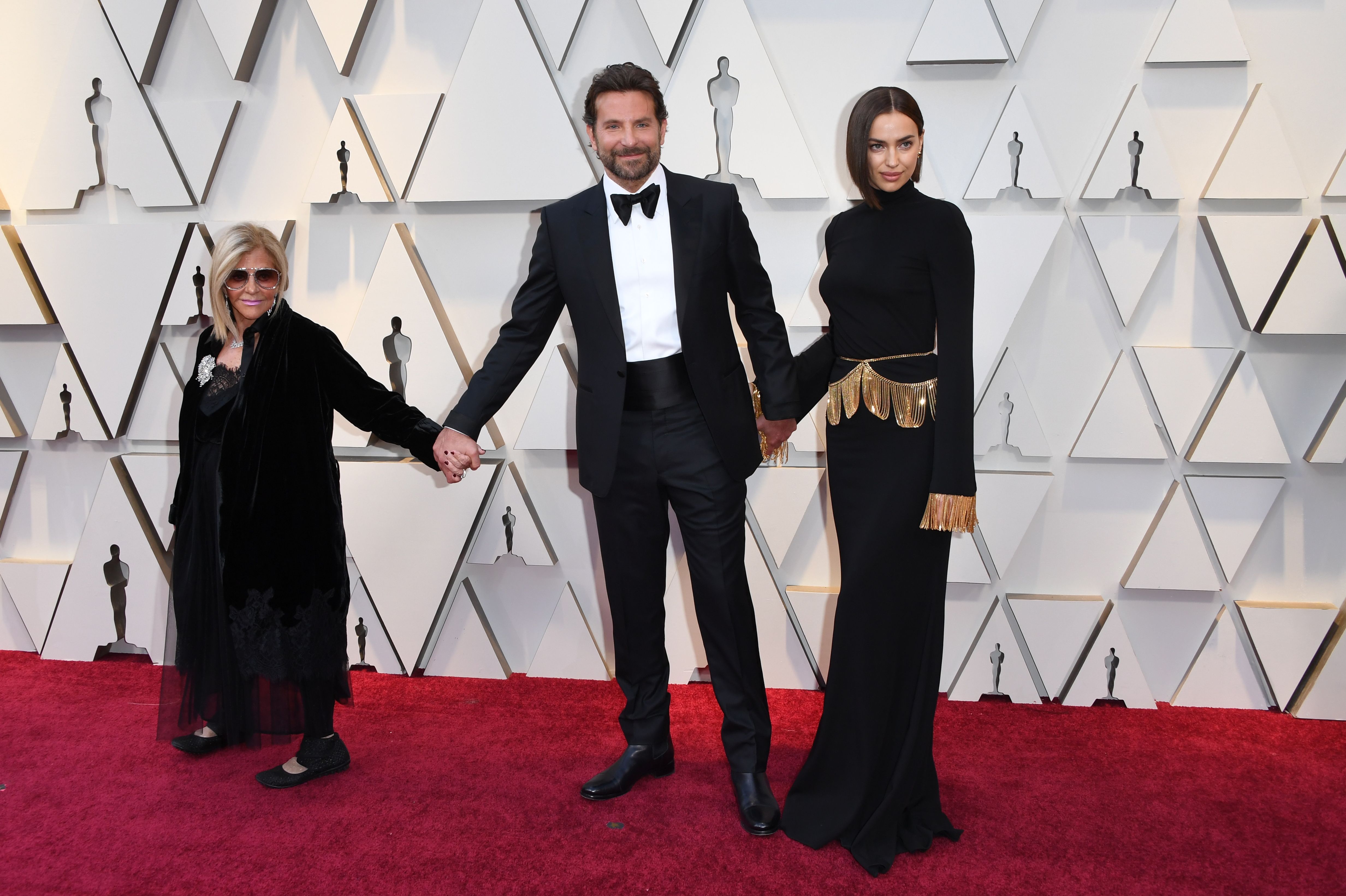 Gloria Campano, Bradley Cooper, and Irina Shayk at the 91st Annual Oscar Awards in 2019 | Source: Getty Images