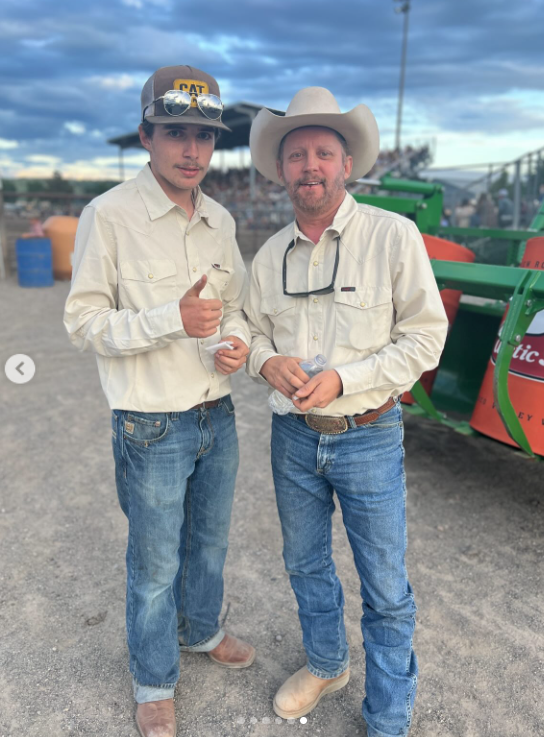 Brandon Blackstock with his son Seth at an outdoor event, as posted on August 8, 2025 | Source: Instagram/sethblackstock