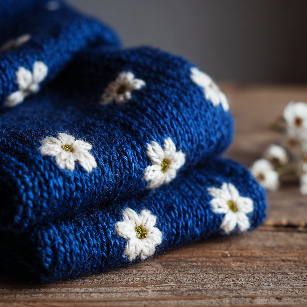A beautiful knitted scarf | Source: Midjourney