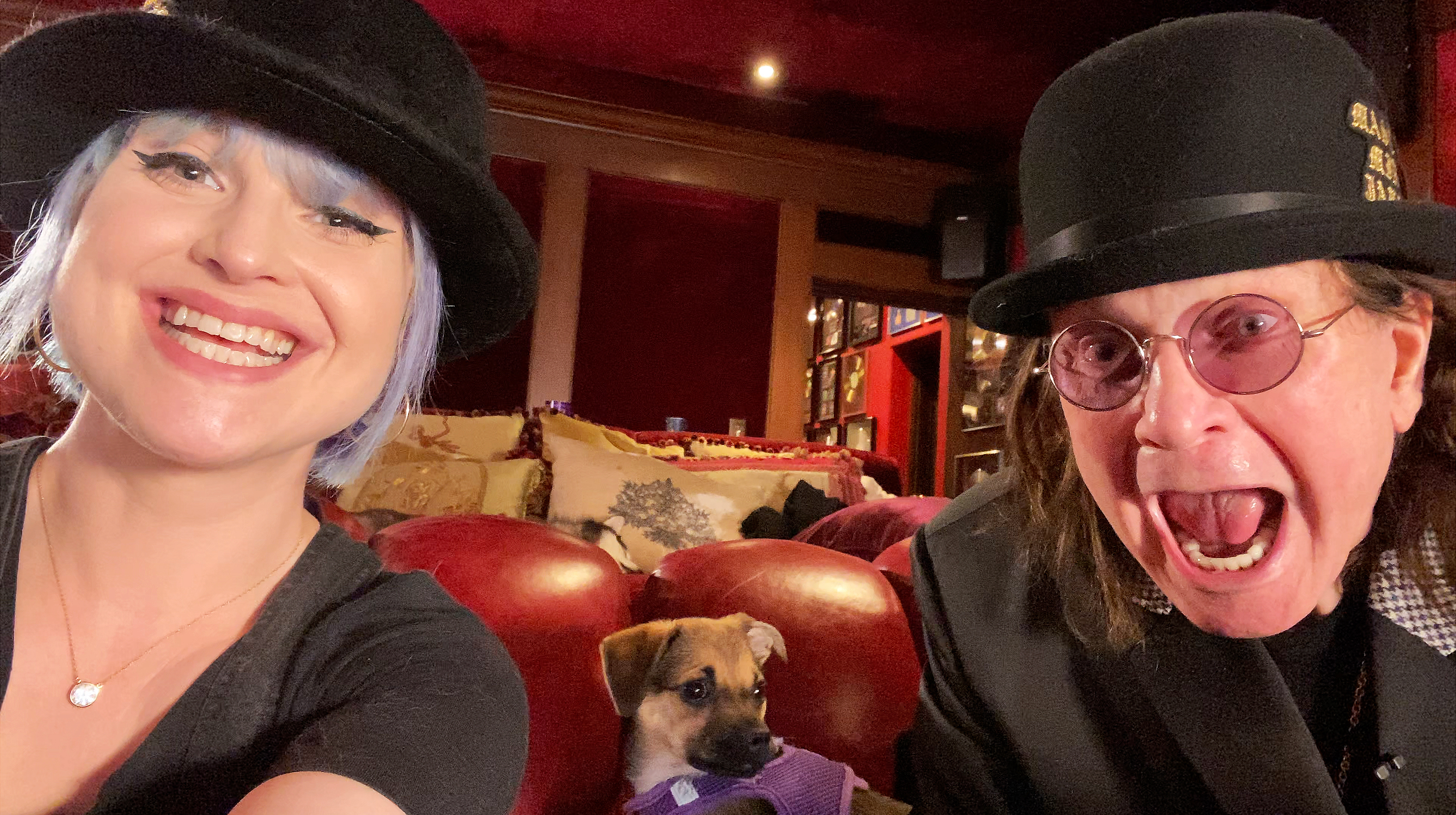 Kelly and Ozzy Osbourne on the all-new unscripted series "CELEBRITY WATCH PARTY" on May 4, 2020. | Source: Getty Images