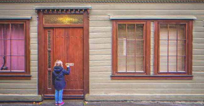 Kid knocking on a door | Source: Shutterstock