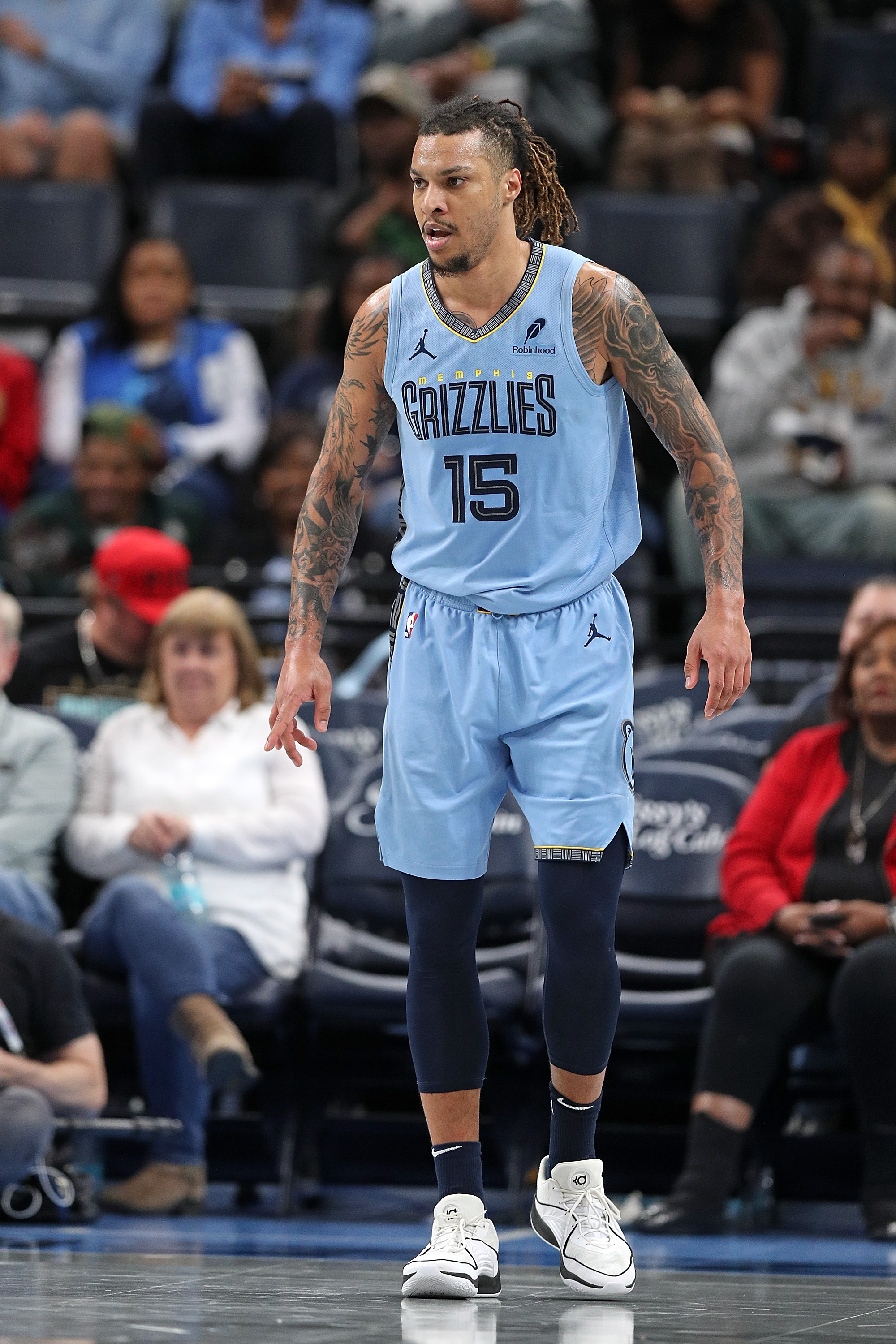 Brandon Clarke plays against the Denver Nuggets on November 19, 2024 | Source: Getty Images