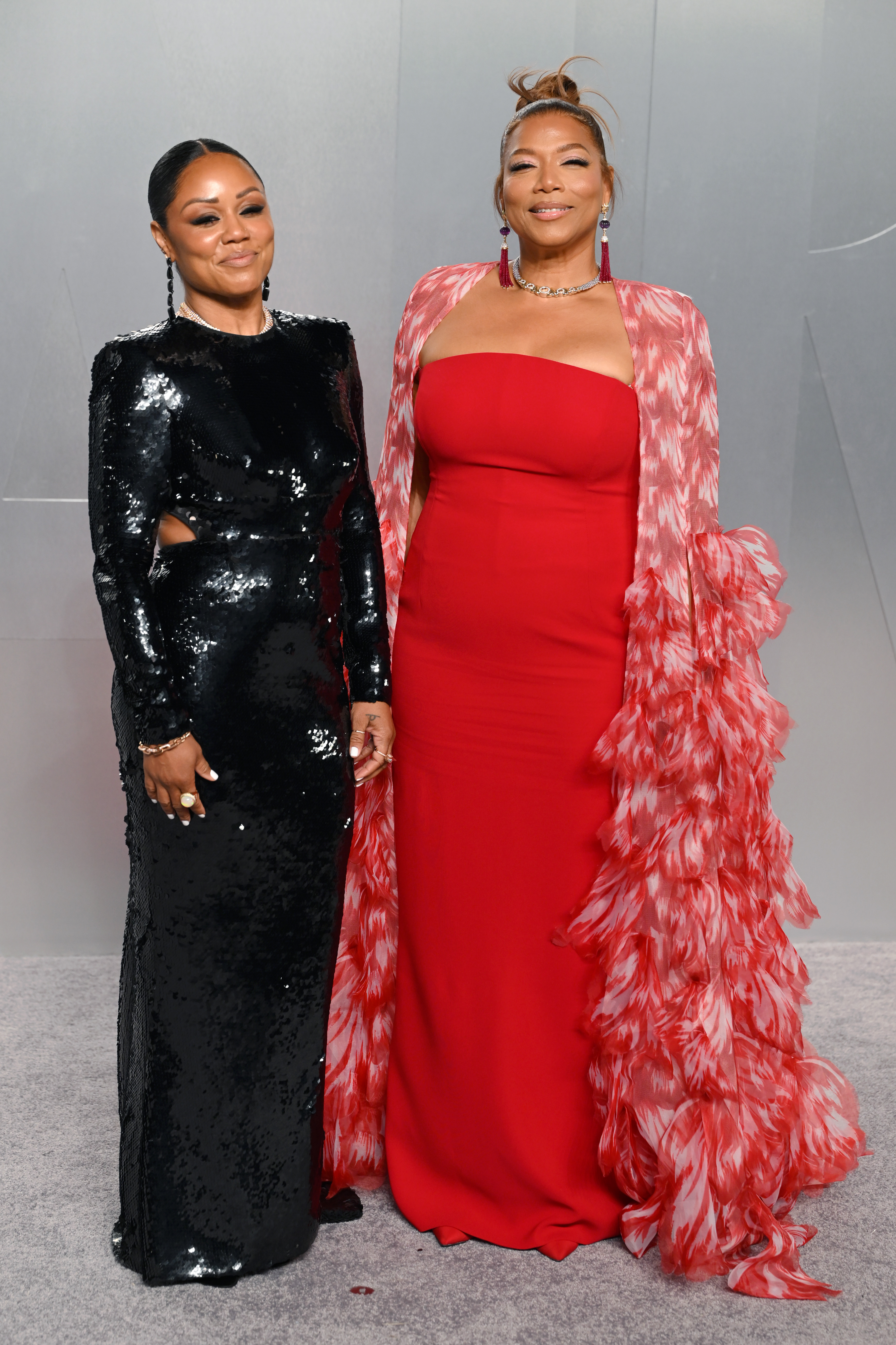 Eboni Nichols and Queen Latifah attend the Vanity Fair Oscar Party at Los Angeles County Museum of Art in Los Angeles, California  on March 15, 2026. | Source: Getty Images