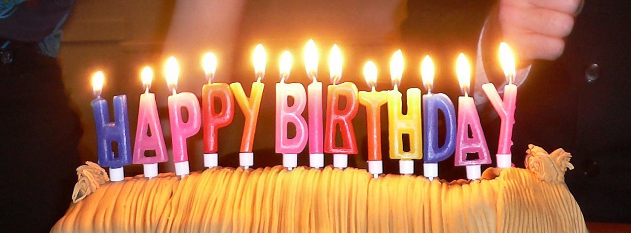 Candles spelling "Happy Birthday" | Photo: Wikimedia Commons Images