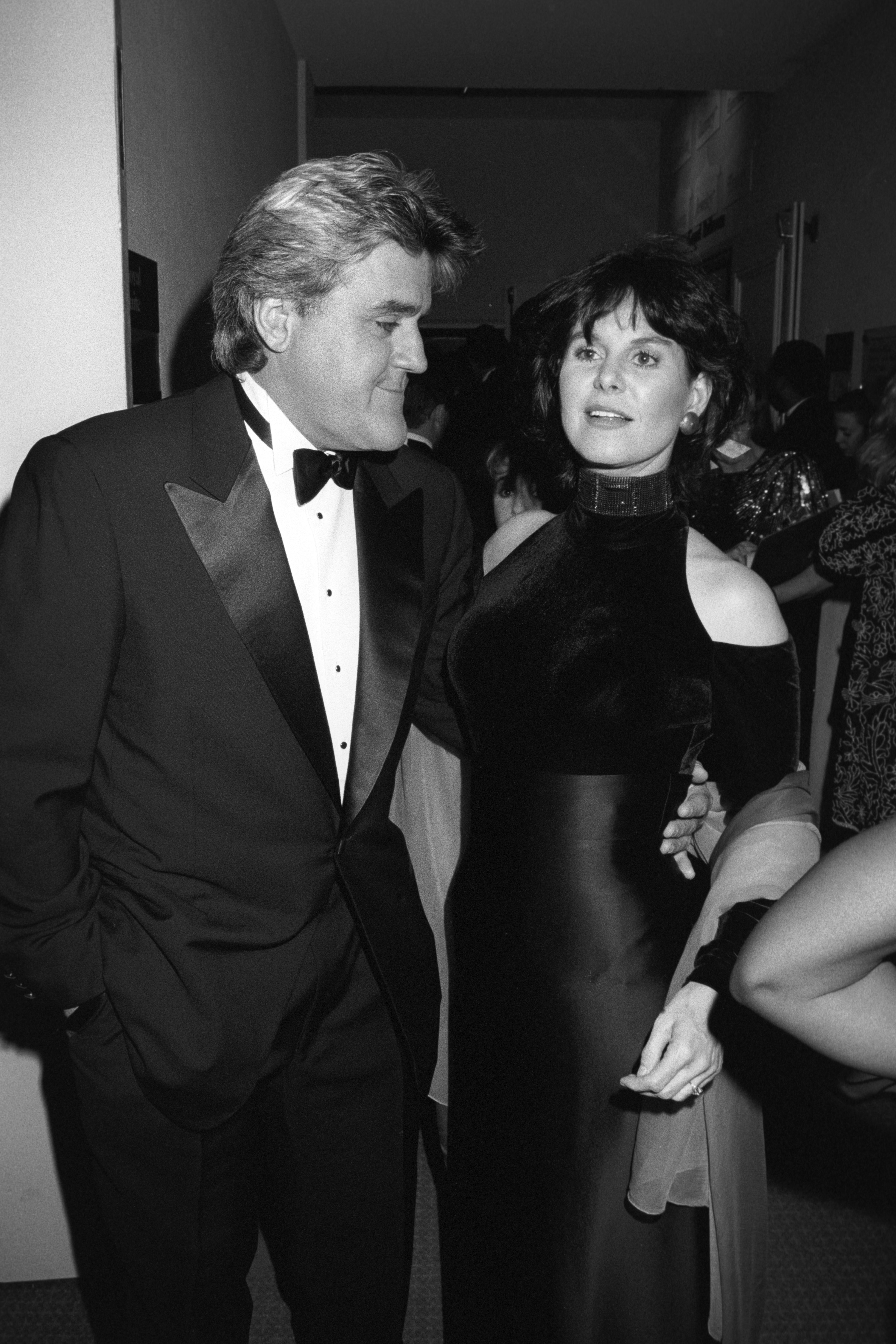 Jay Leno with his wife Mavis at the 12th biennial Carousel of Hope gala on October 27, 1996 | Source: Getty Images
