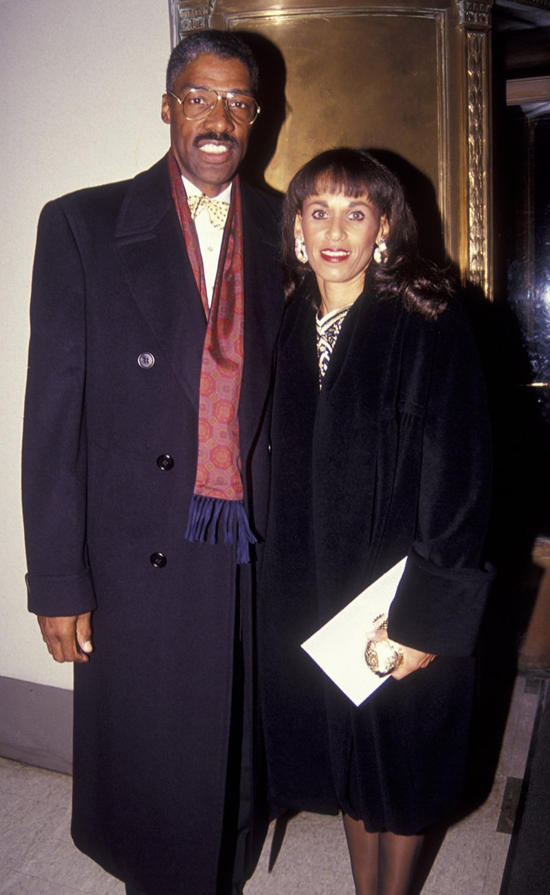 Julius Erving and wife Turquoise Erving attend the opening of 'Scheherazade' on November 13, 1991 at the Dance Theater of Harlem in New York City. I Image: Getty Images.