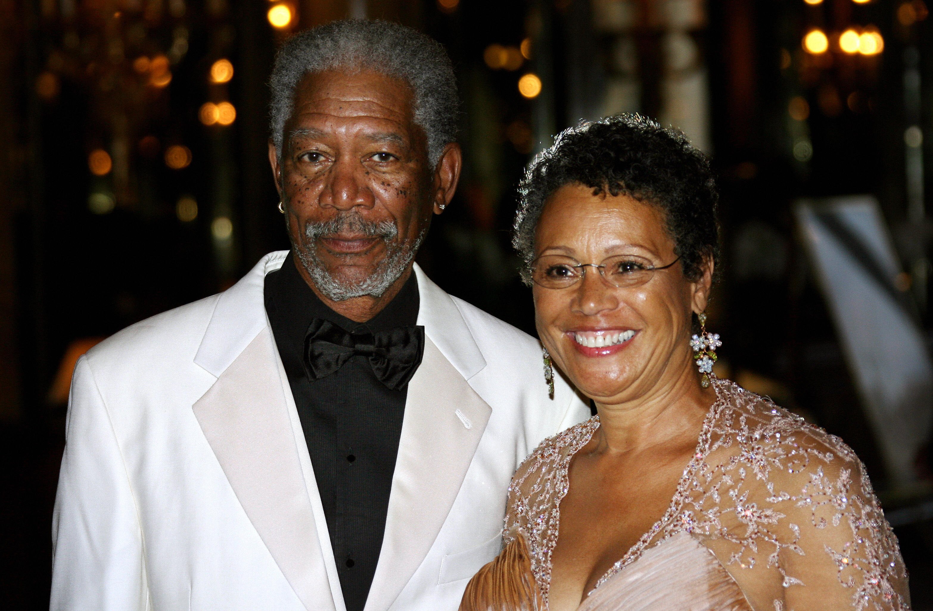 Morgan Freeman and Myrna Colley-Lee at the Hotel de Paris, 02 September 2007 in Monaco. I Source: Getty Images