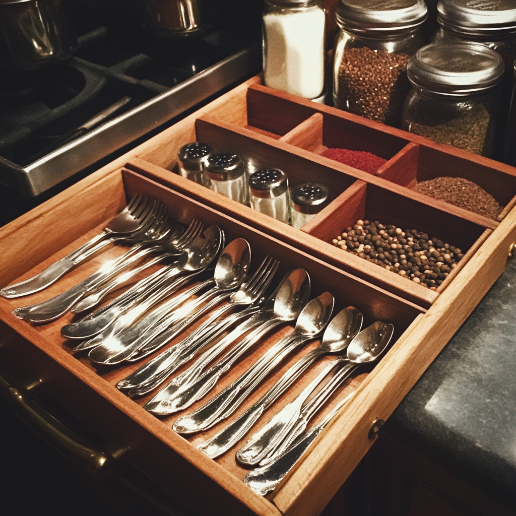 A perfectly arranged cupboard | Source: Midjourney