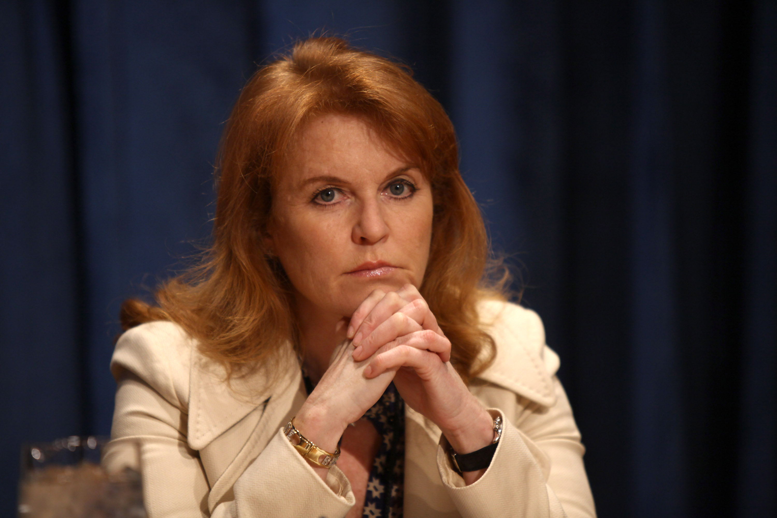 Duchess of York Sarah Ferguson at "Engaging Philanthropy" to promote gender equality and women's empowerment at the United Nations on February 22, 2010, in New York City | Source: Getty Images