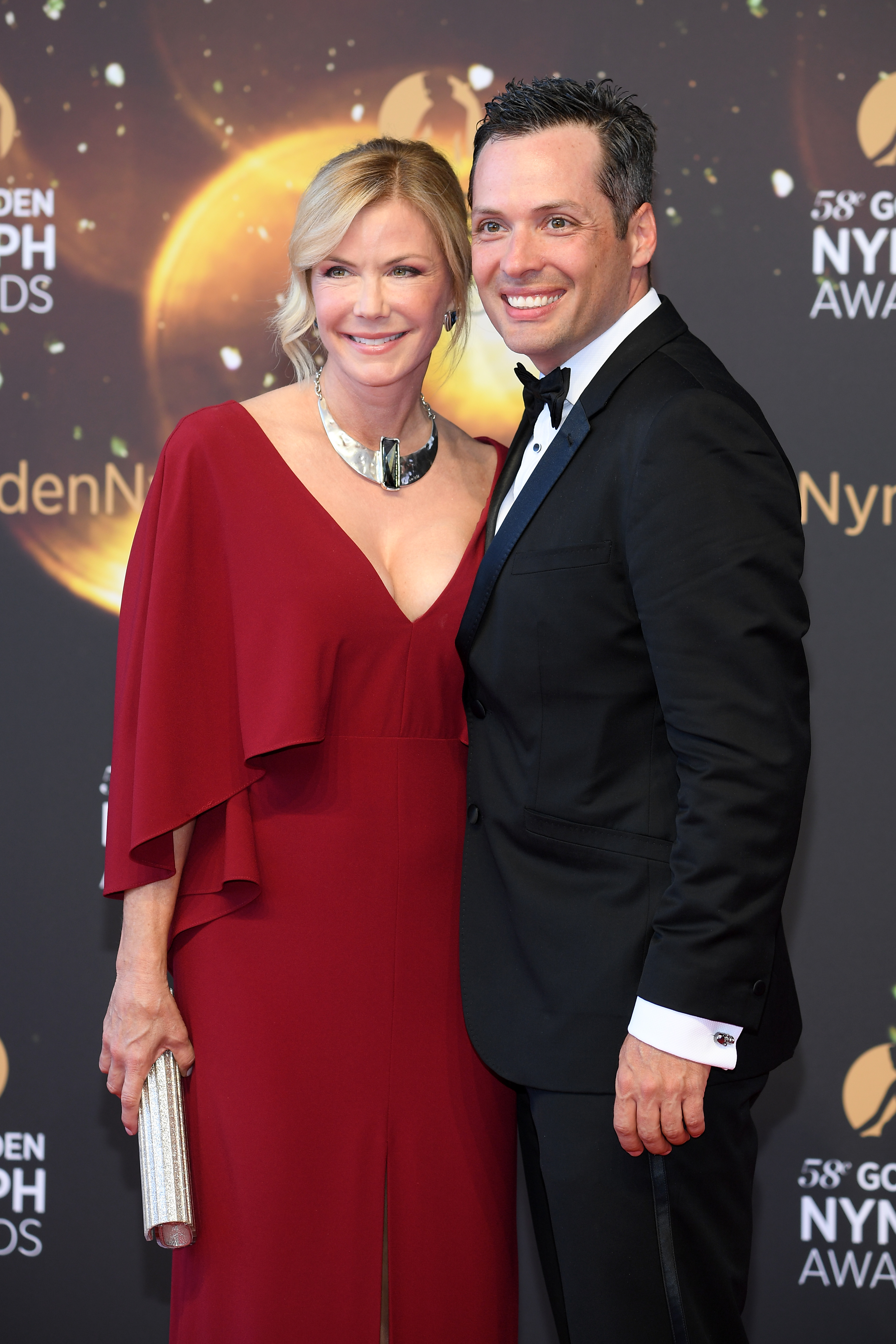 Katherine Kelly Lang and Dominique Zoida at the closing ceremony and Golden Nymph Awards of the 58th Monte Carlo TV Festival on June 19, 2018, in Monte-Carlo, Monaco. | Source: Getty Images