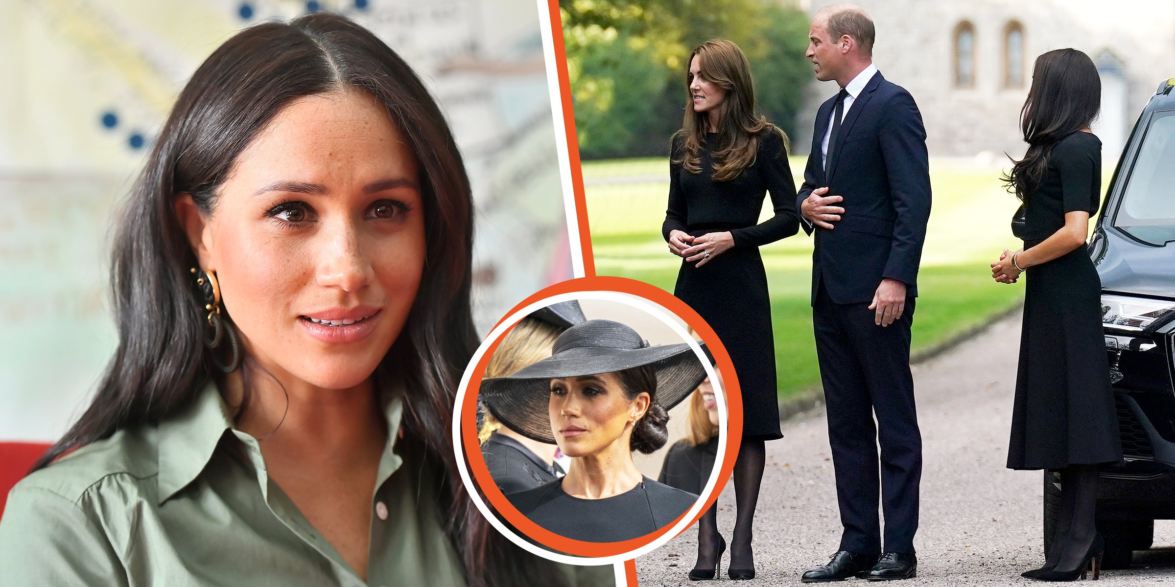 Meghan Markle┃Kate Middleton, Prince William and Meghan Markle ┃Source: Getty Images