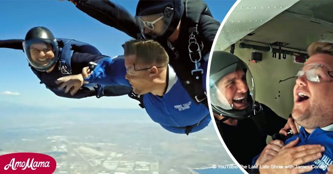 Tom Cruise holds James Cordon to his promise to jump from 15,000 feet