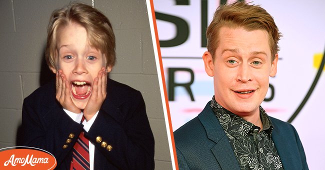 (R) Actor Macaulay Culkin imitating a facial expression from his "Home Alone" character. (L) Macaulay Culkin arrives at the 2018 American Music Awards at Microsoft Theater on October 9, 2018 in Los Angeles, California | Photo: Getty Images