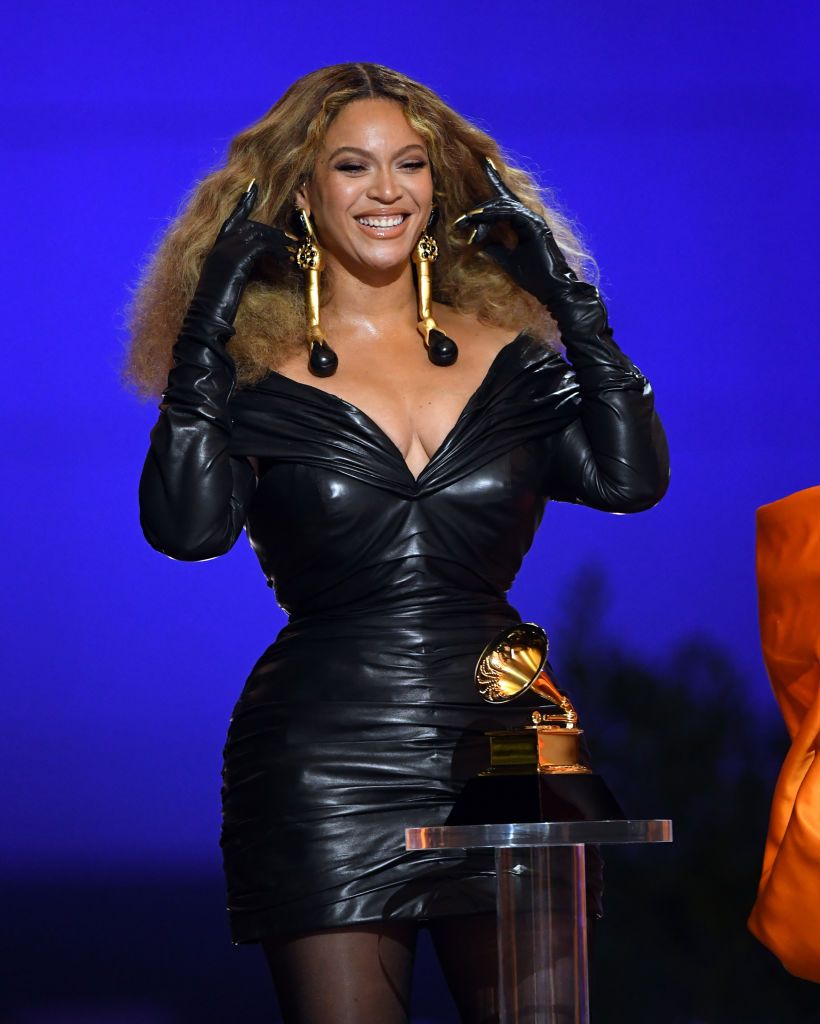  Beyoncé at the 2021 Grammys on March 14, 2021 in Los Angeles, California | Source: Getty Images