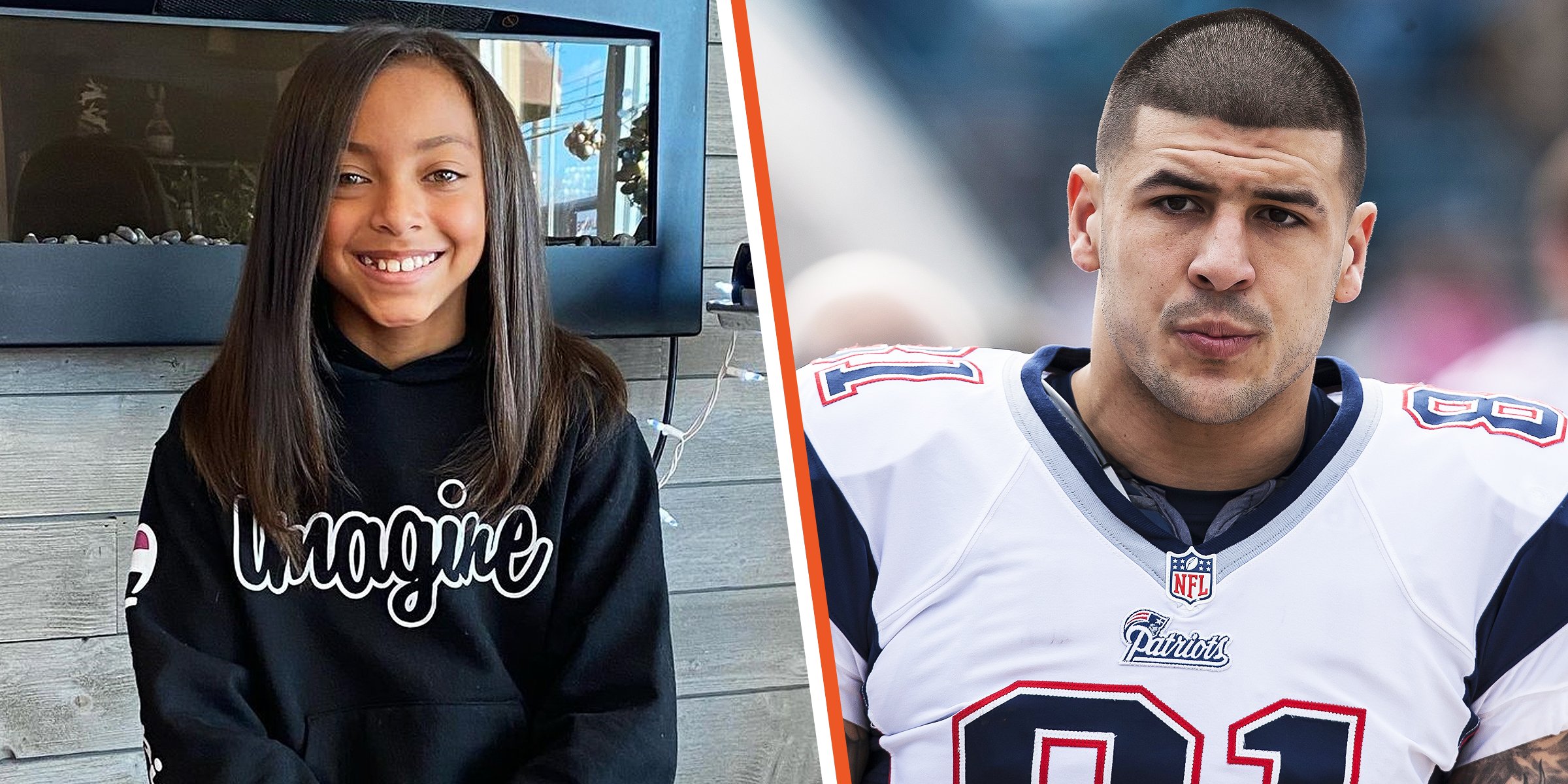 Avielle Janelle Henandez and Her Father Josep Aaron Hernandez | Source: Instagram/ Getty Images