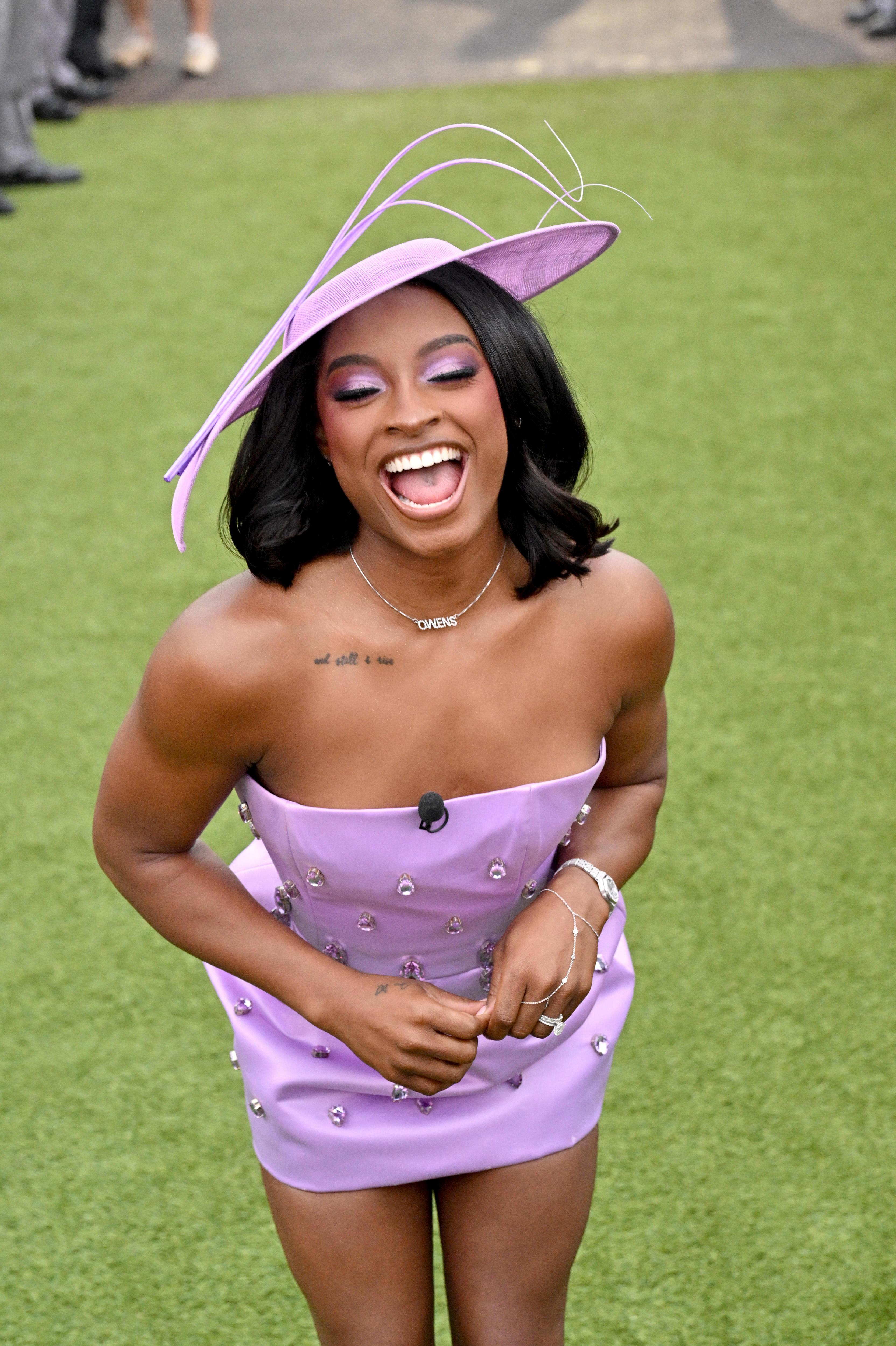 Simone Biles attends Kentucky Derby 151 at Churchill Downs on May 03, 2025 in Louisville, Kentucky. | Source: Getty Images