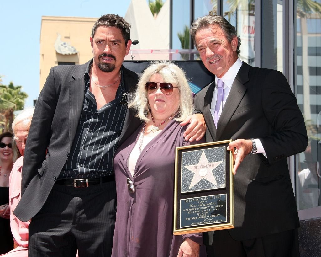 Christian Gudegast, Dale Gudegast and actor Eric Braeden pose as Braeden is honored with the 2,342th Star on the Hollywood Walk of Fame on July 20, 2007 | Source: Getty Images